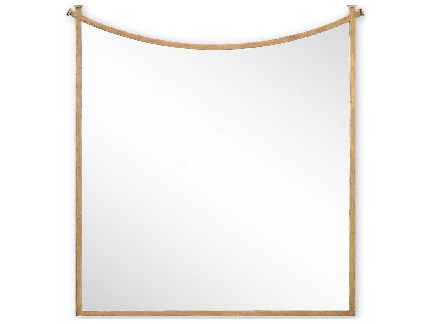 Jonathan Charles Jc Modern Gilded Iron Wall Mirror