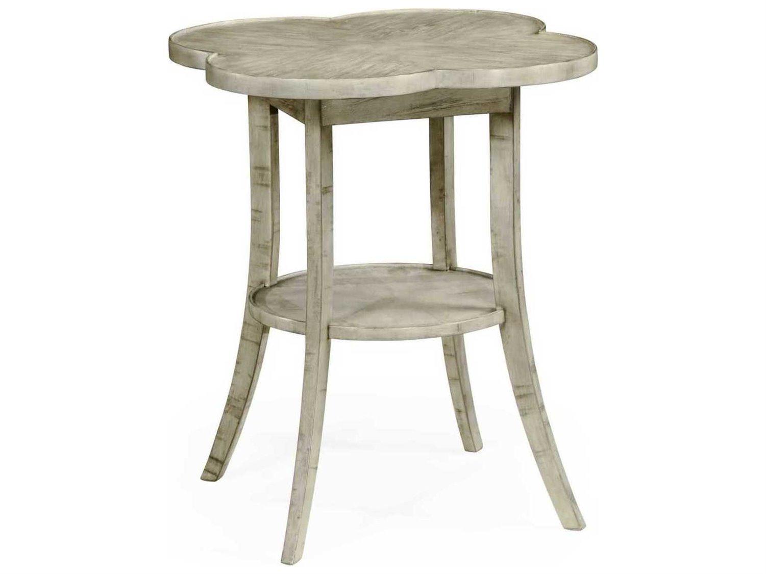 Jonathan Charles Casually Country Wood Rustic Grey Acacia End Table