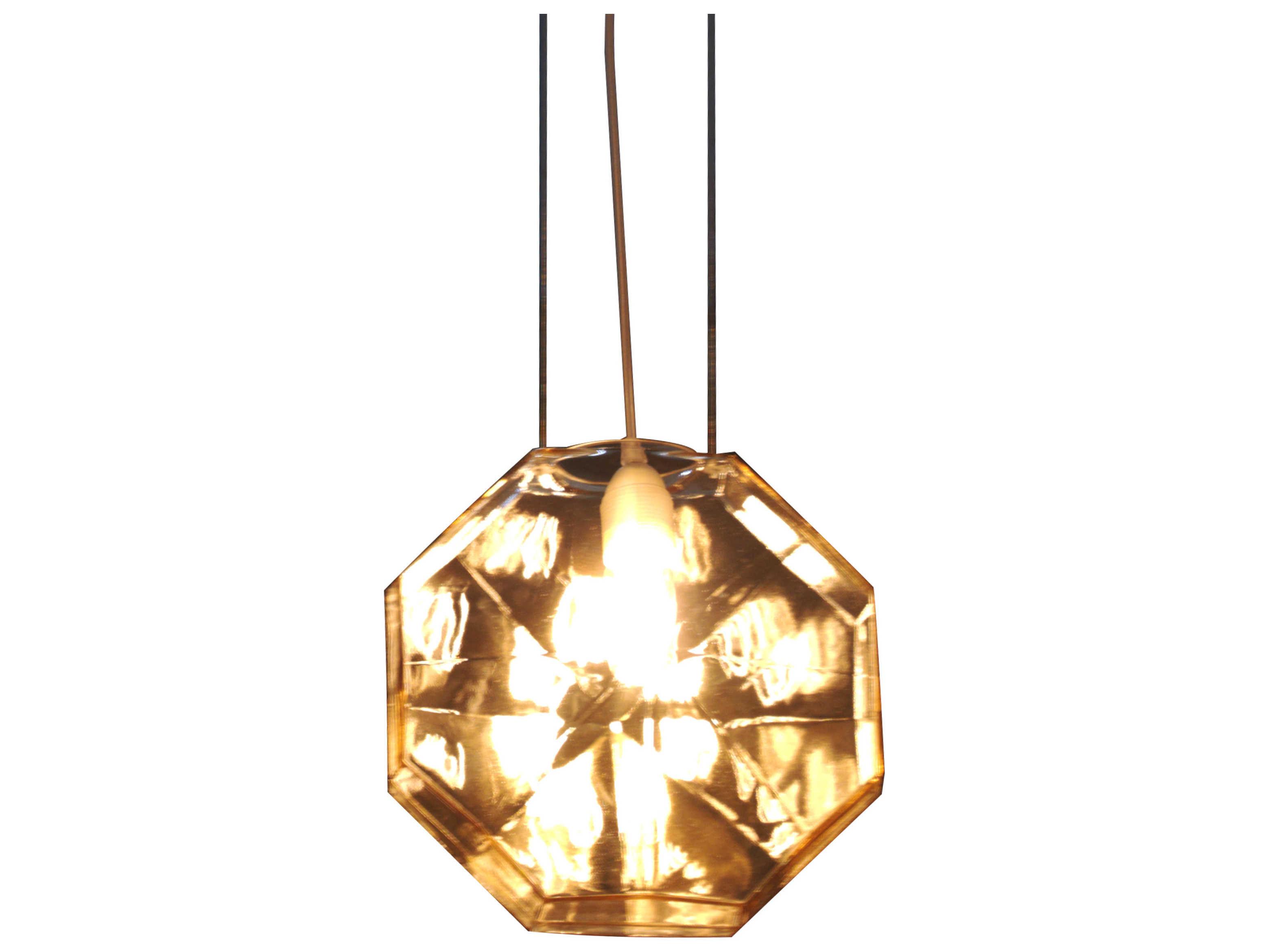 Karman 1-Light Pale Yellow Glass LED Geometric Mini Pendant