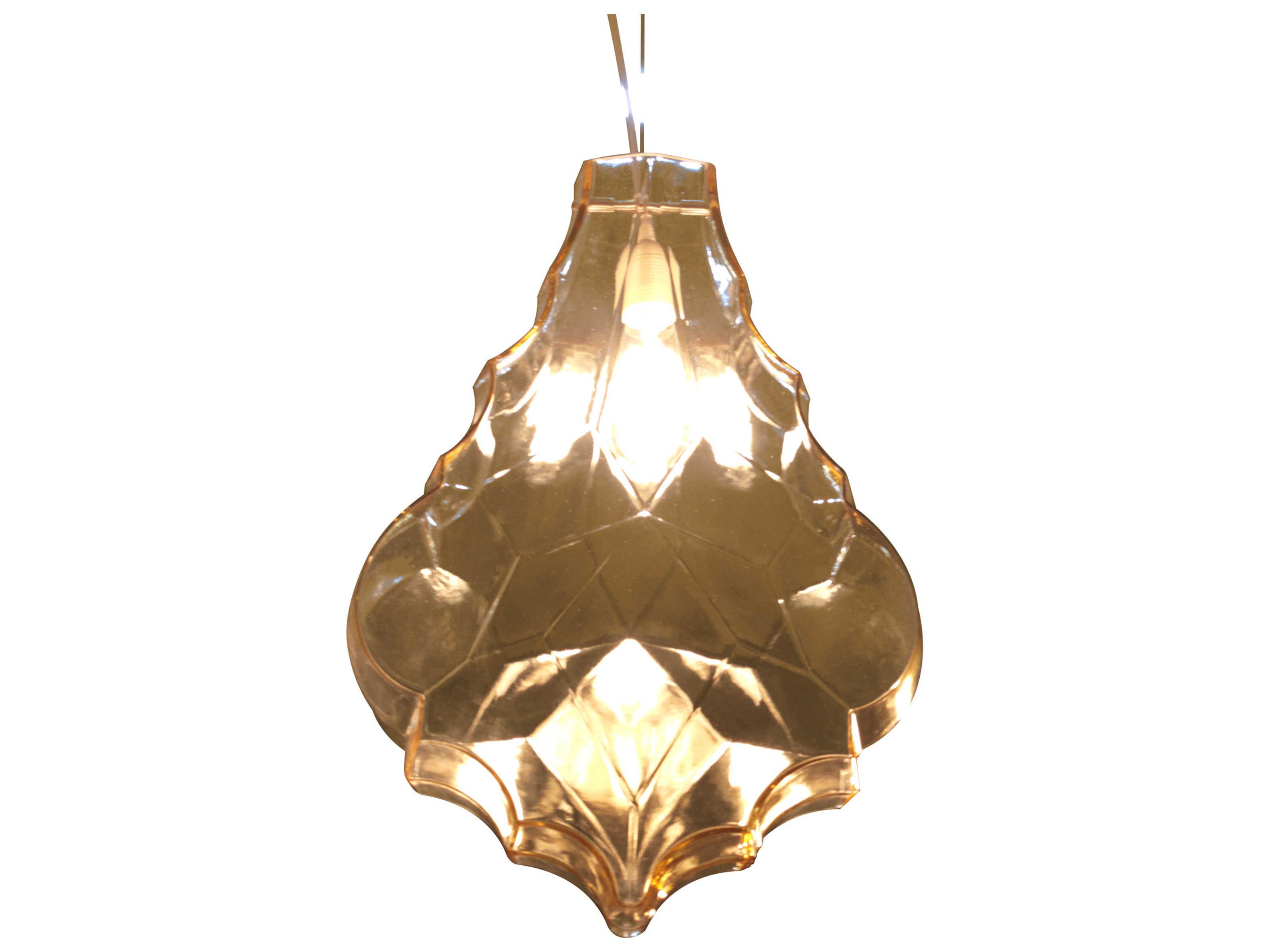 Karman 1-Light Pale Yellow Glass LED Geometric Pendant