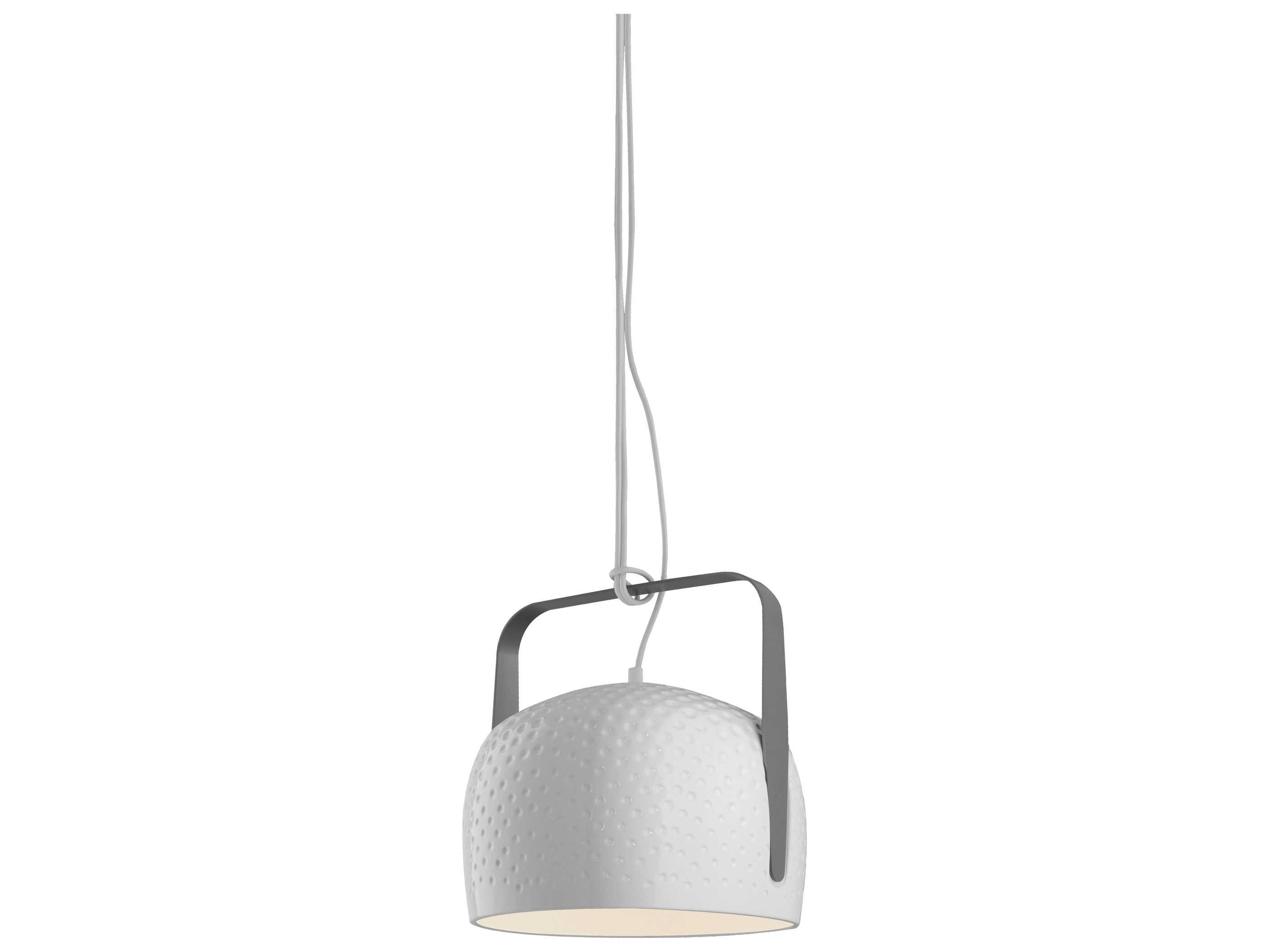 Karman Bag 1-Light Gray LED Bowl Mini Pendant