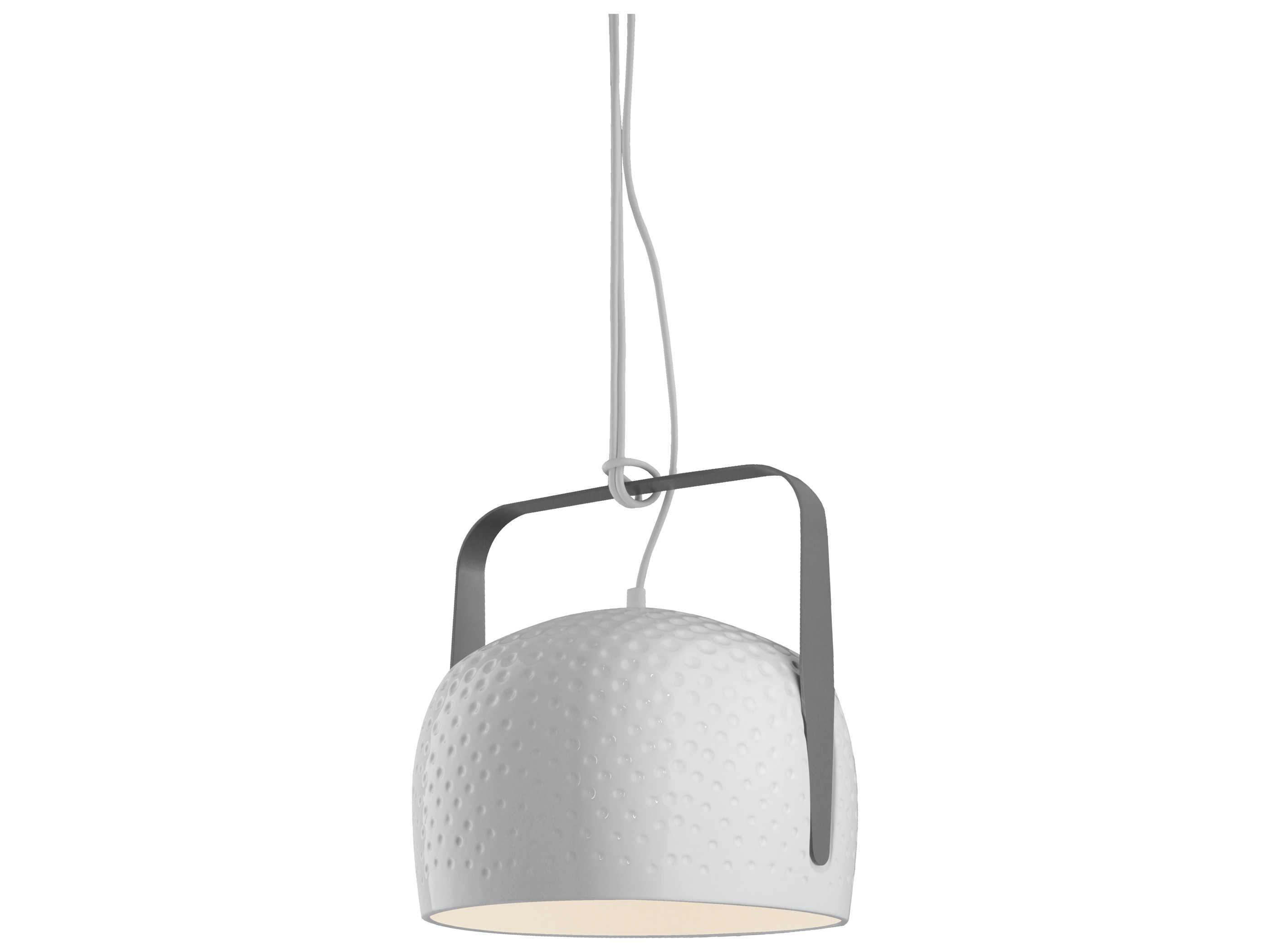 Karman Bag 1-Light Gray LED Bowl Pendant