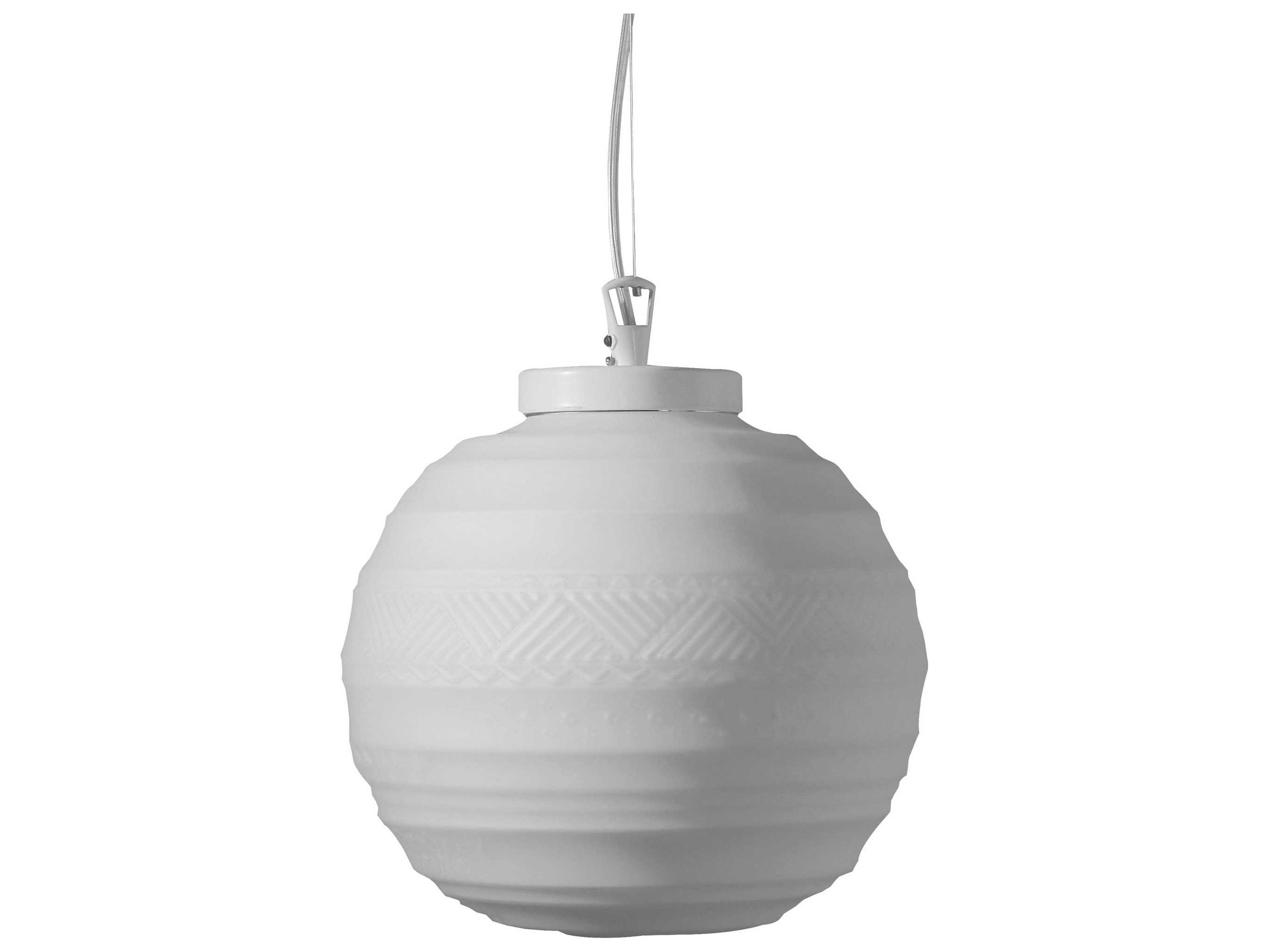 Karman Braille 1-Light White Glass LED Globe Mini Pendant