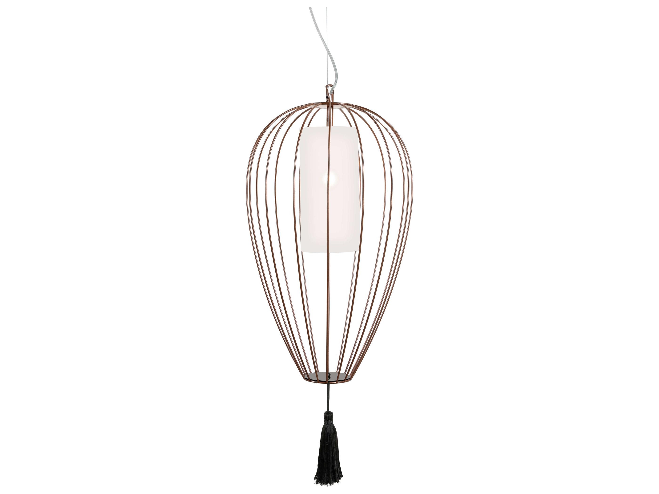 Karman Cell 1-Light Lacquered Glossy Bronze LED Cylinder Pendant