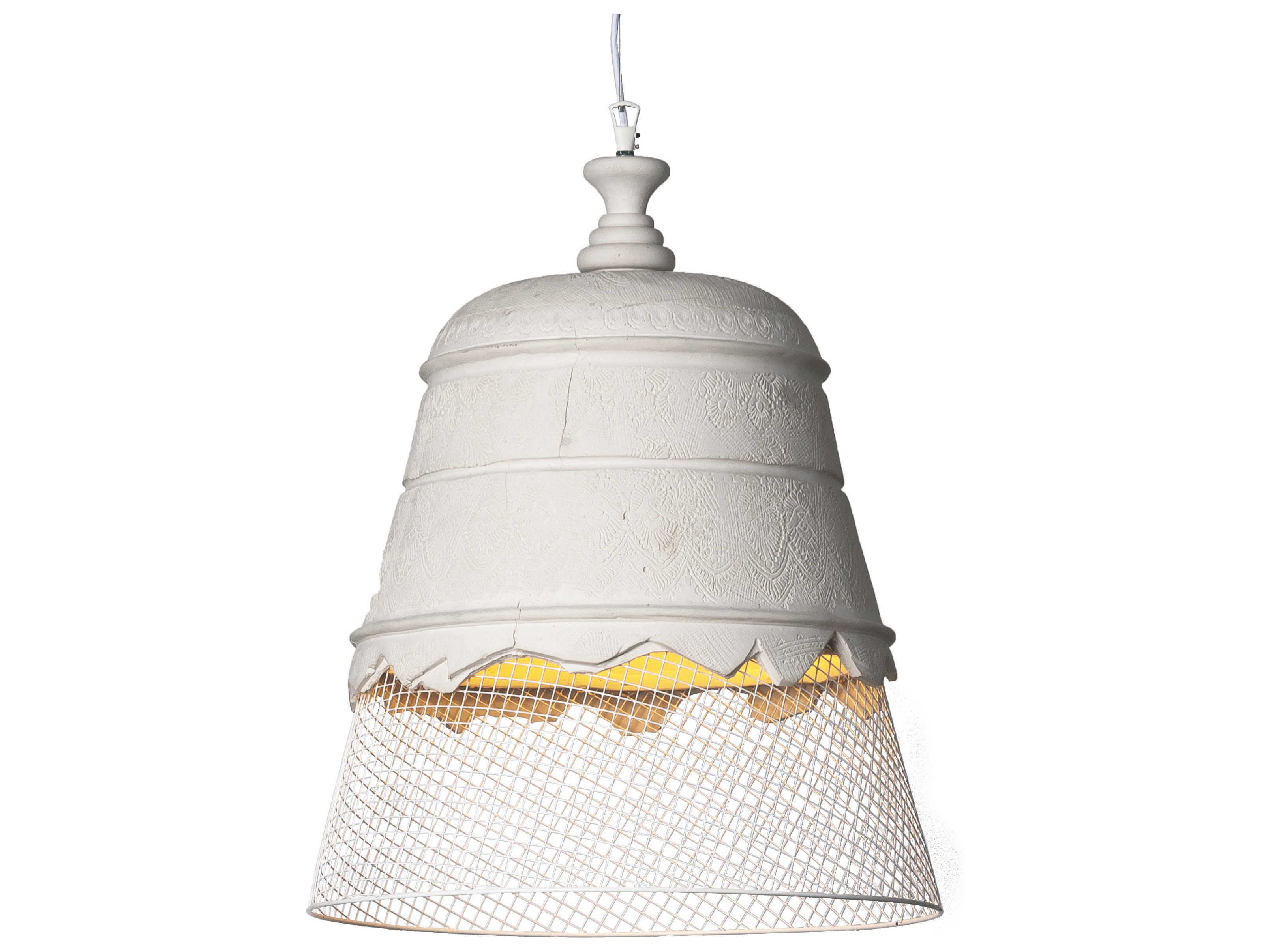 Karman Domenica 1-Light White LED Bell Pendant