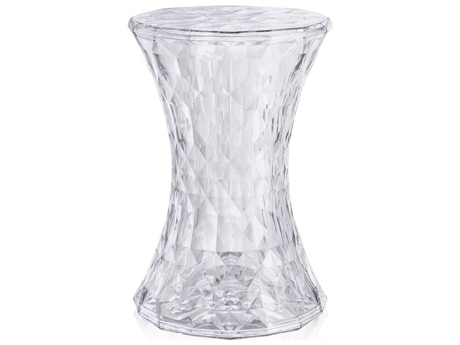 Kartell Stone Transparent Crystal Accent Stool