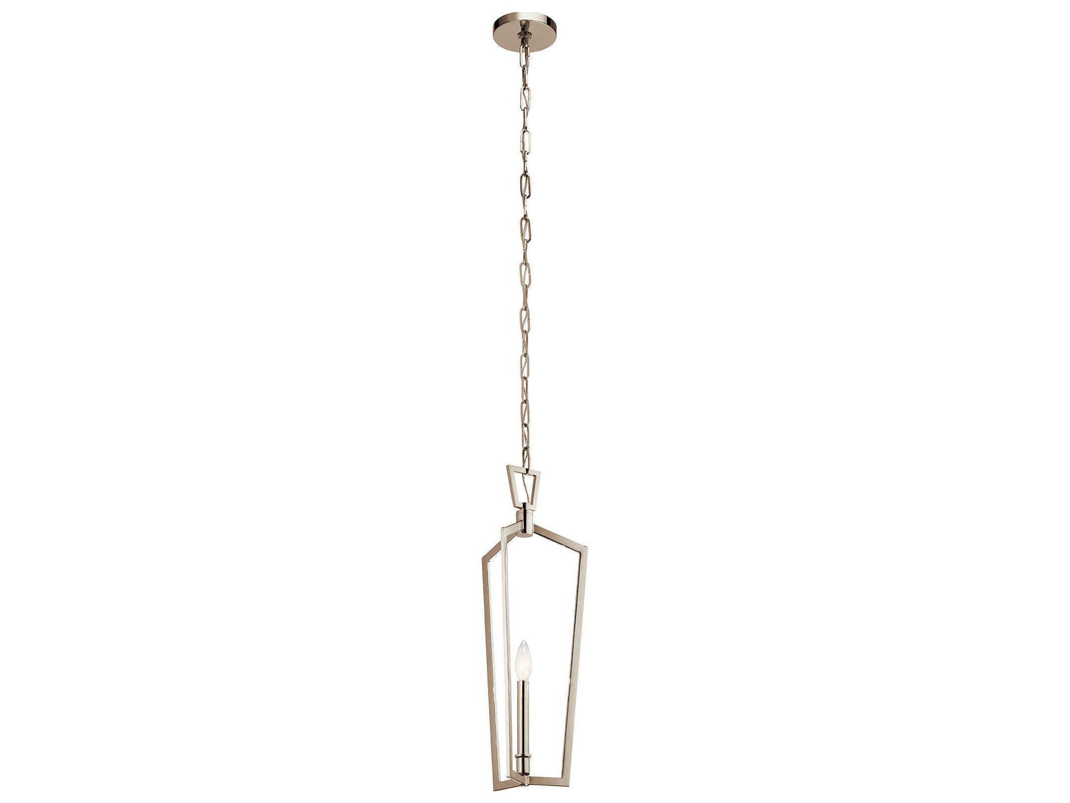 Kichler Abbotswell 1-Light Polished Nickel Geometric Mini Pendant