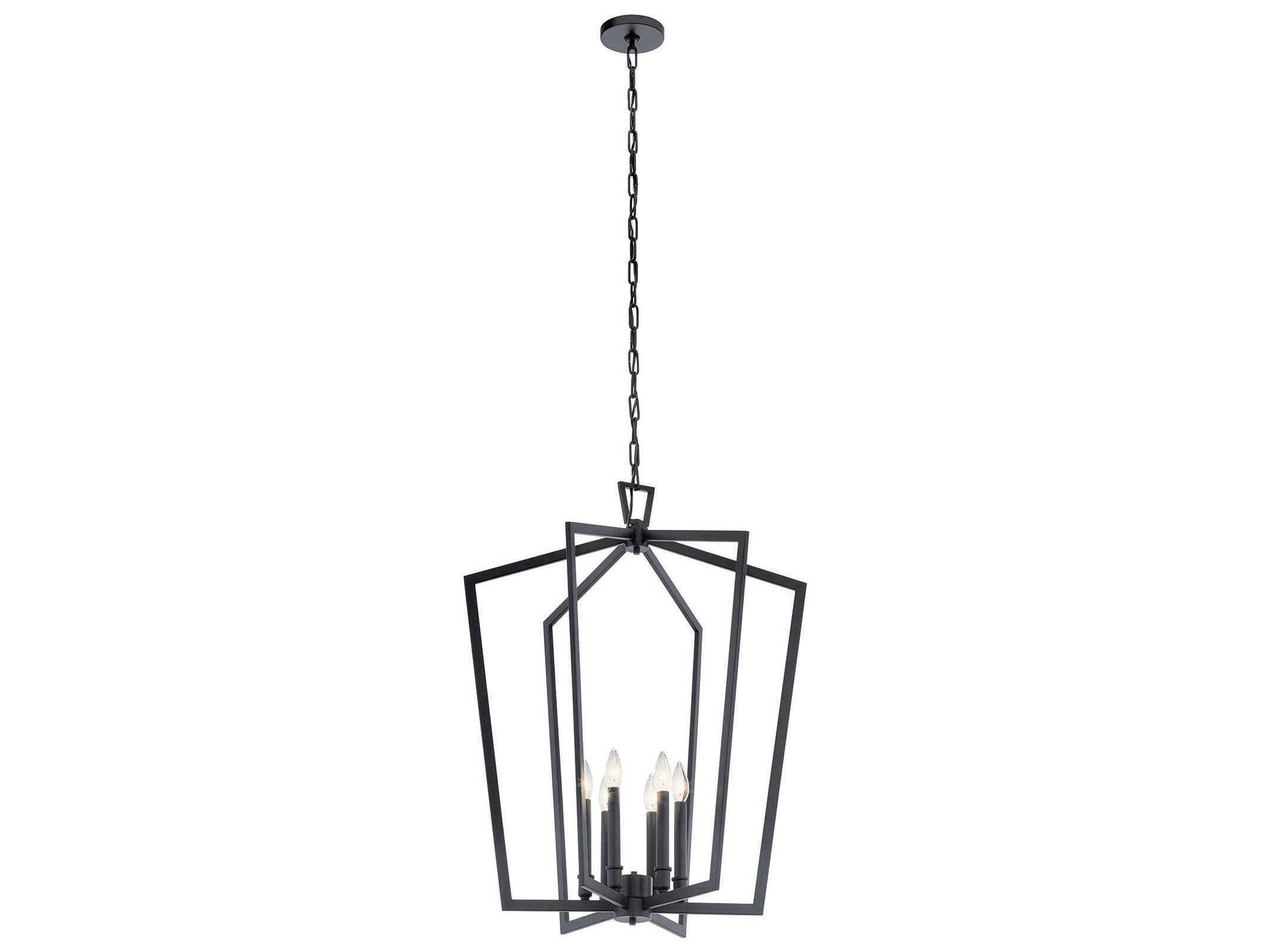 Kichler Abbotswell 6-Light Black Geometric Pendant