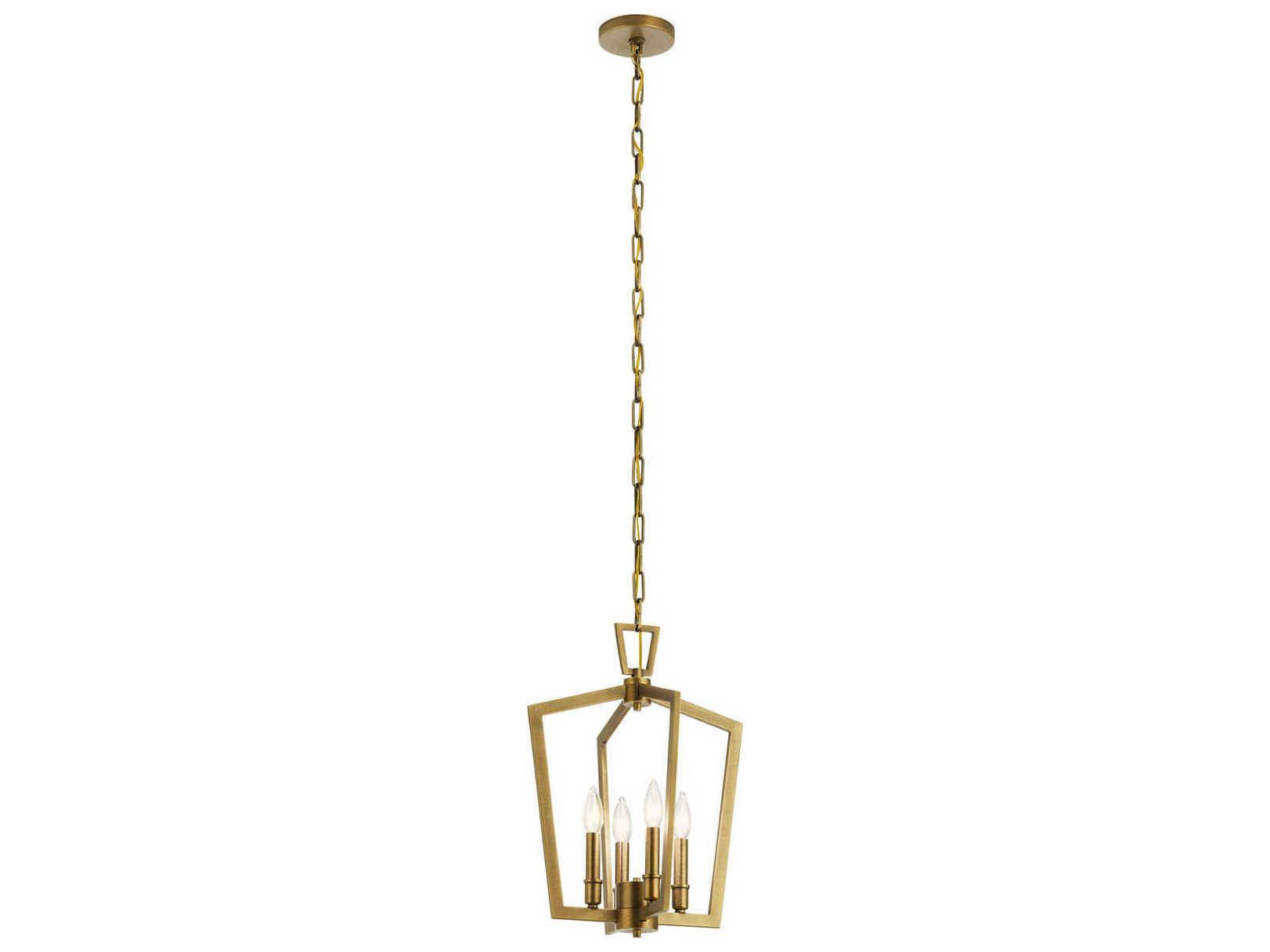 Kichler Abbotswell 4-Light Natural Brass Geometric Pendant