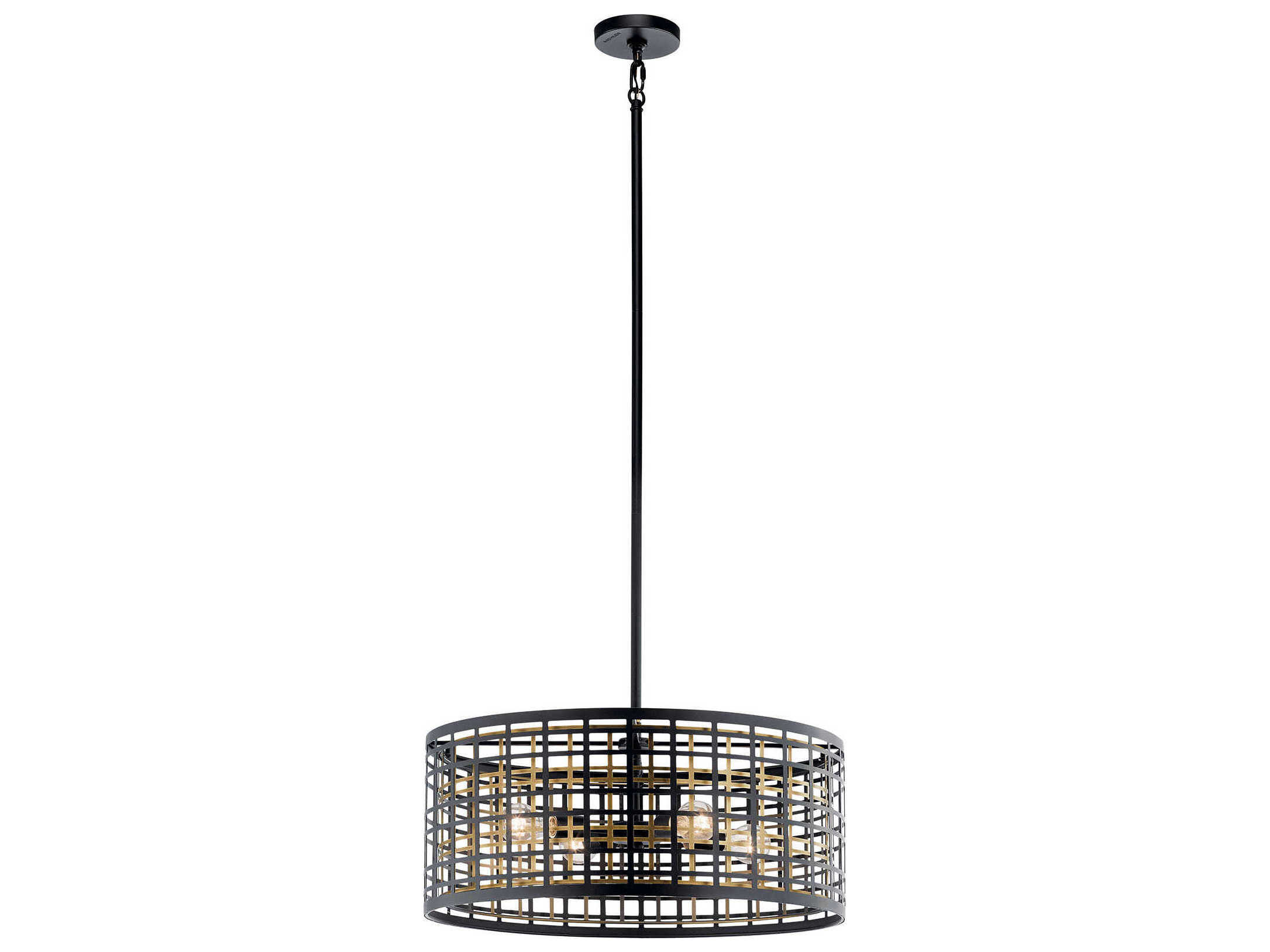 Kichler Aldergate 4-Light Black Cylinder Pendant