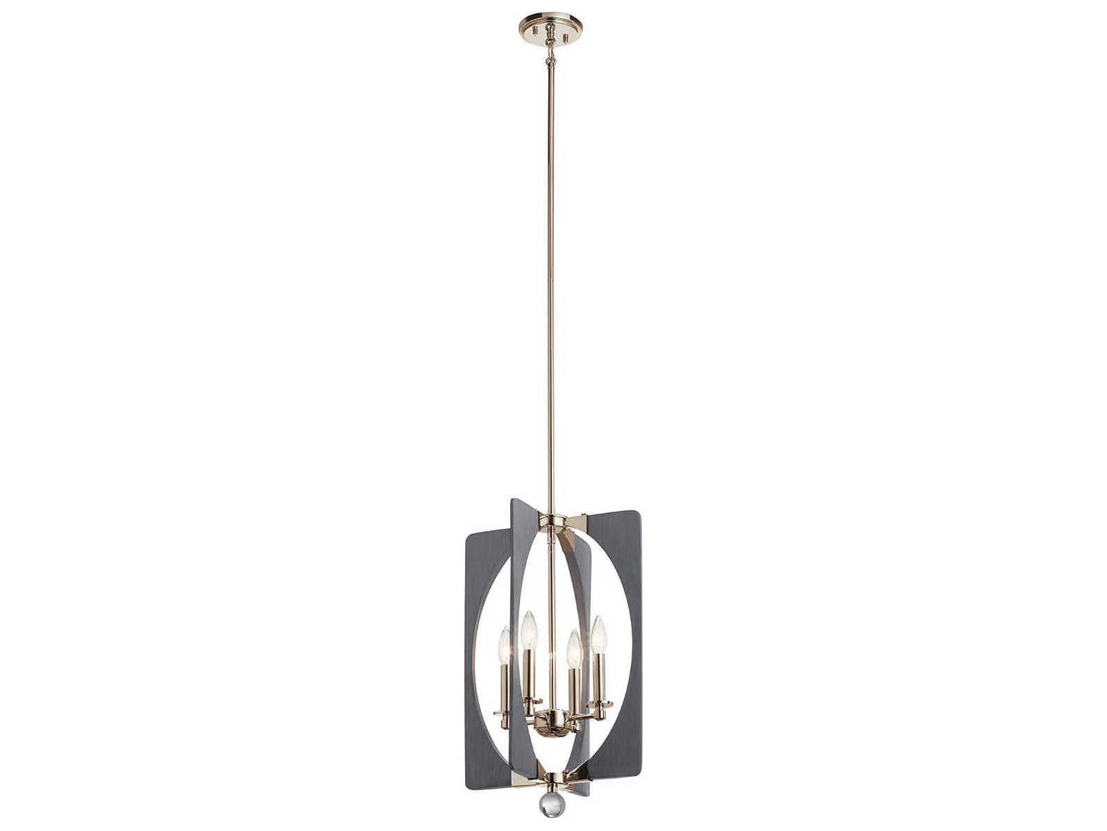 Kichler Alscar 4-Light Driftwood Grey Candelabra Linear Chandelier