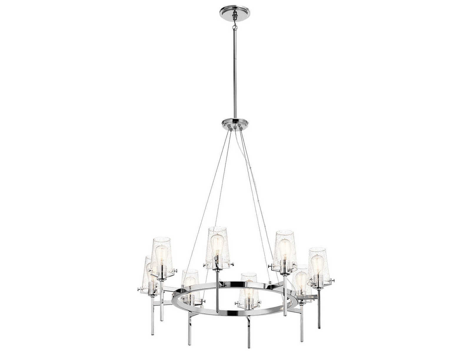Kichler Alton 8-Light Chrome Glass Chandelier