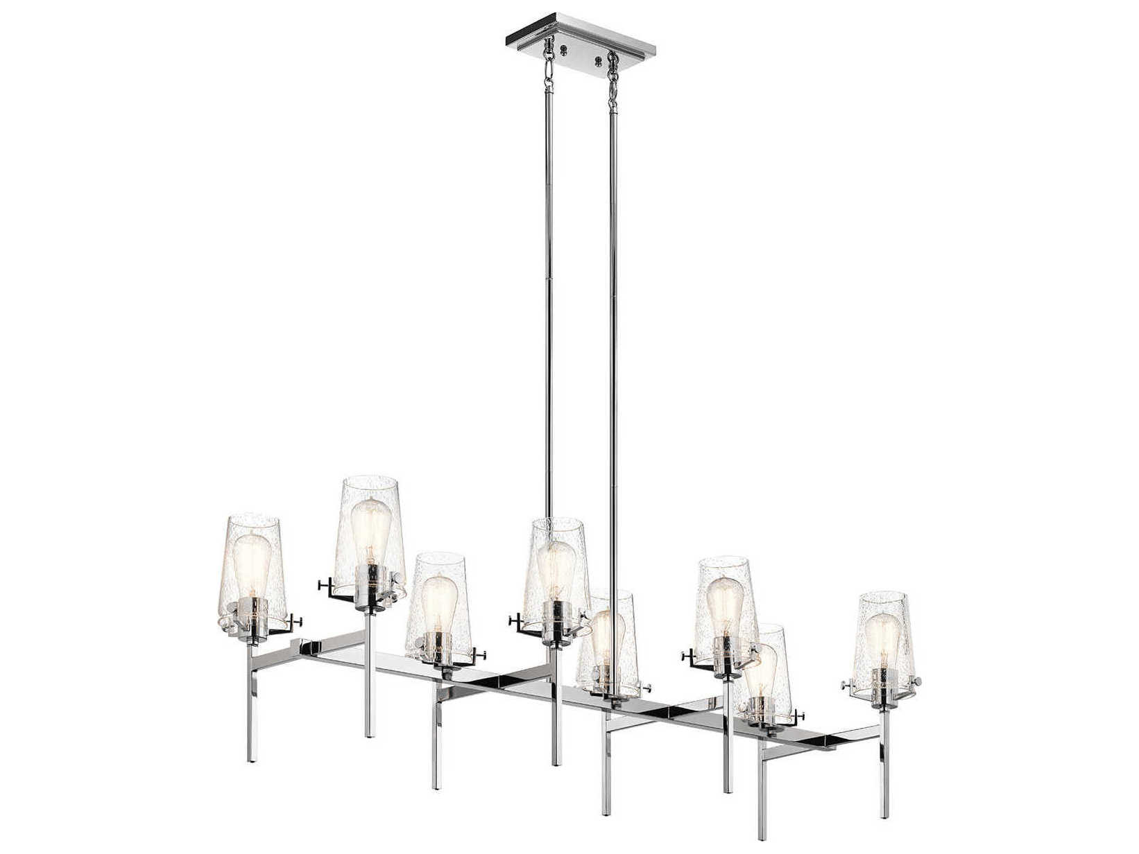 Kichler Alton 8-Light Chrome Glass Linear Island Pendant