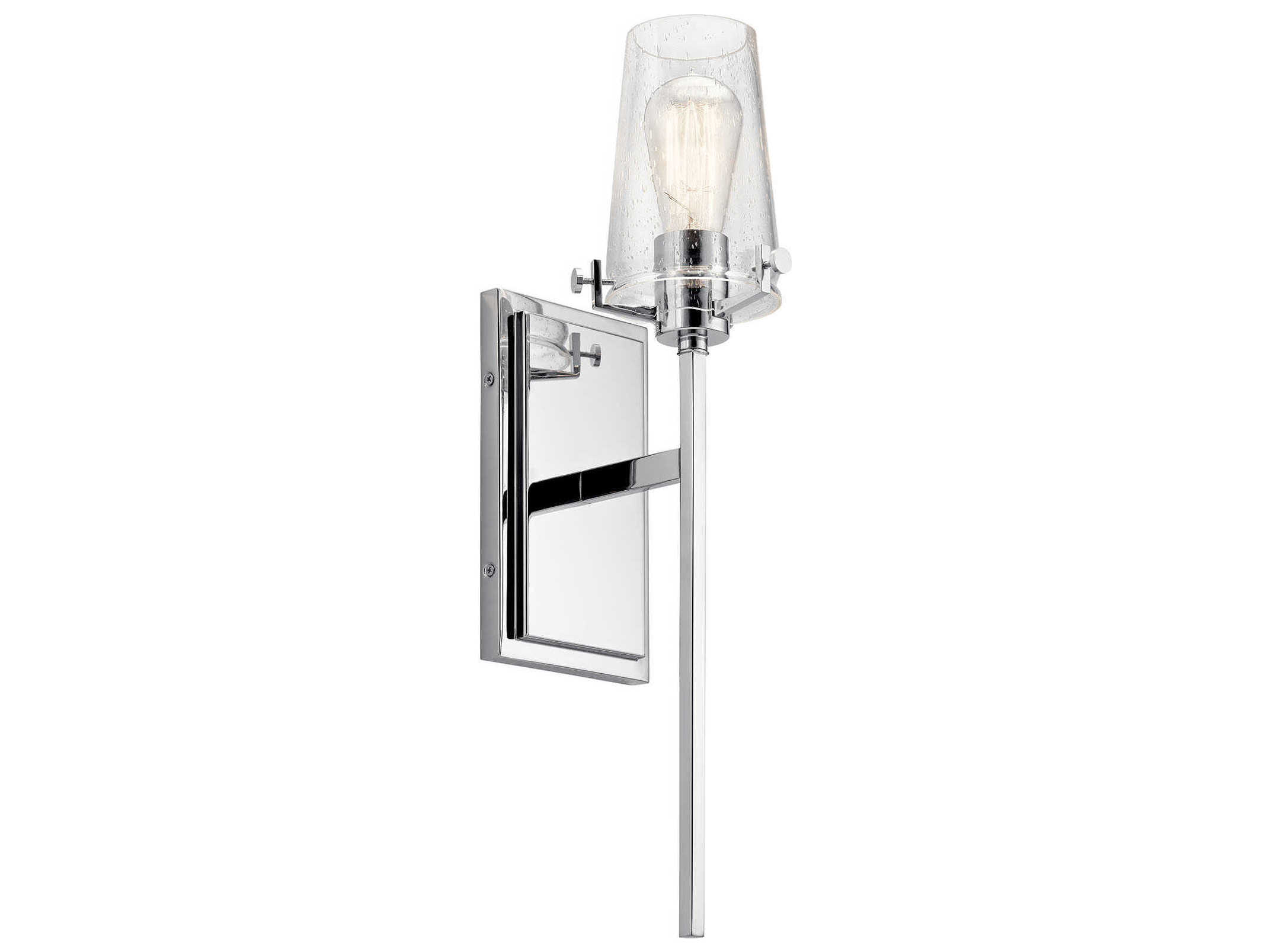 Kichler Alton 1-Light Chrome Glass Wall Sconce