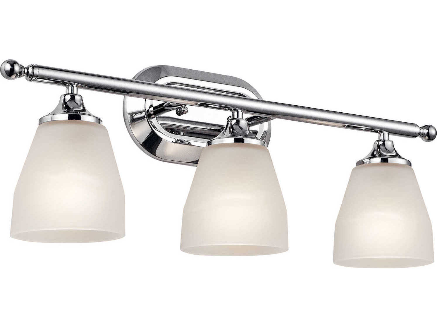 Kichler Ansonia 3-Light Chrome Glass Vanity Light
