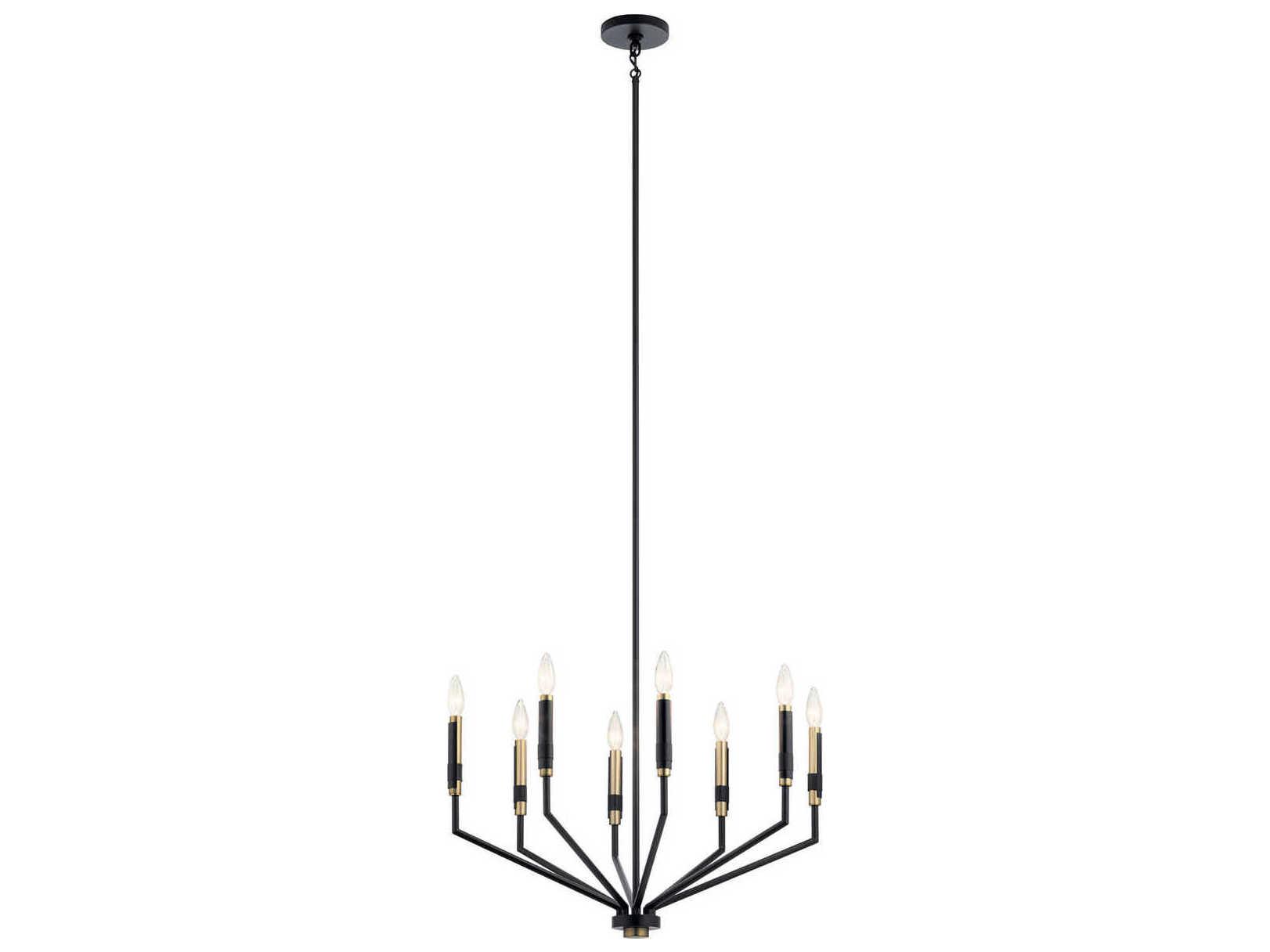 Kichler Armand 8-Light Black Candelabra Linear Chandelier