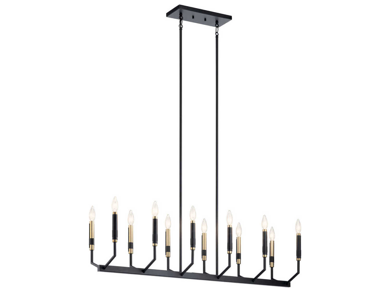 Kichler Armand 12-Light Black Linear Island Pendant