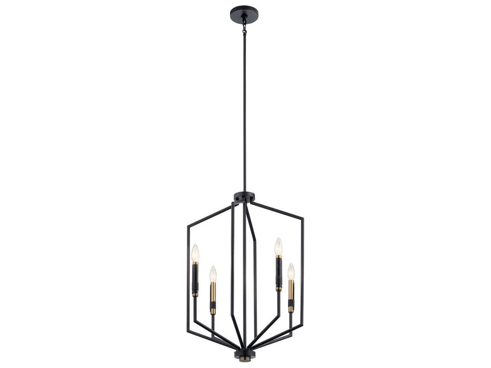 Kichler Armand 4-Light Black Candelabra Chandelier