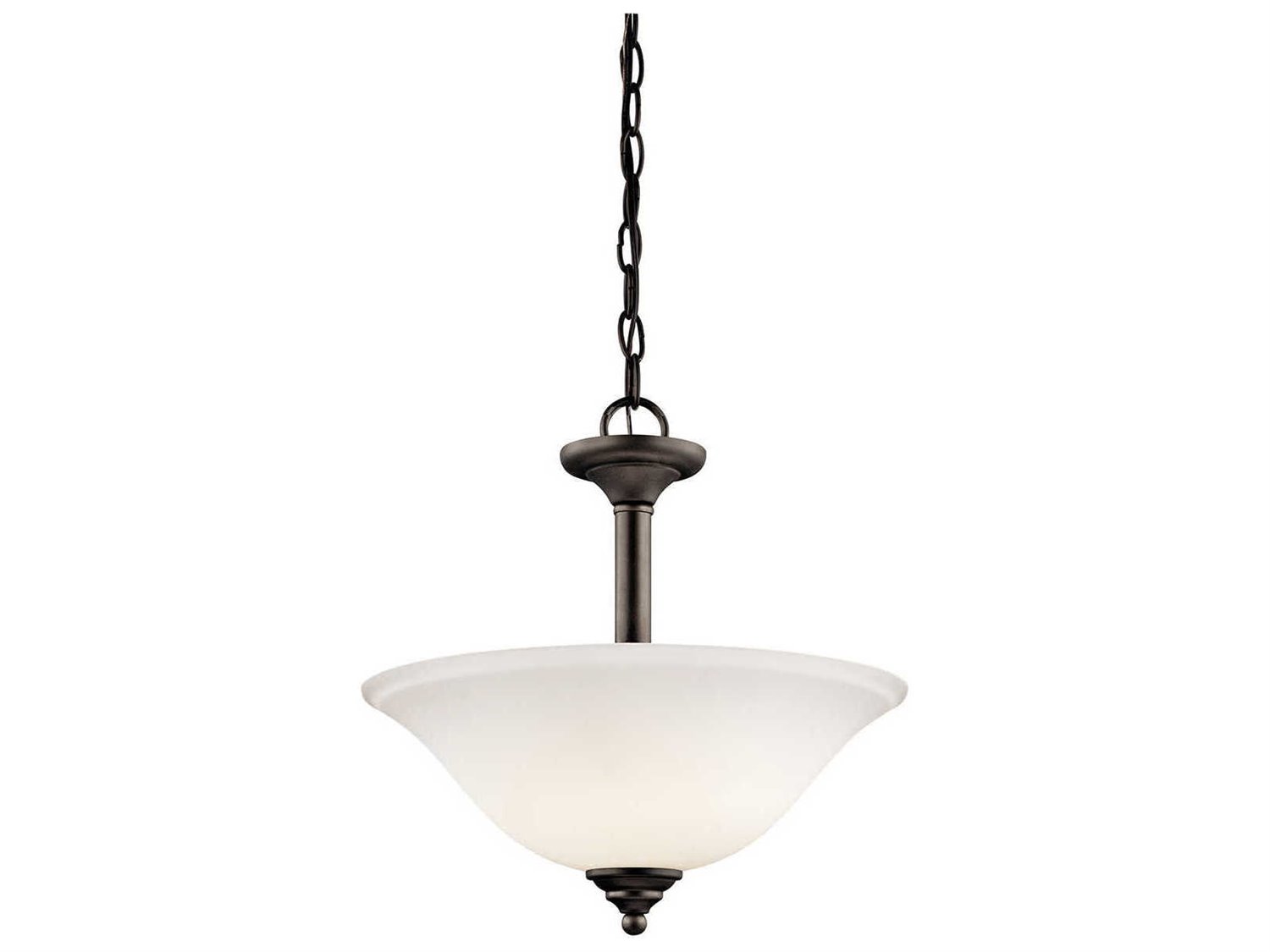 Kichler Armida 2-Light Olde Bronze Glass Bowl Round Pendant