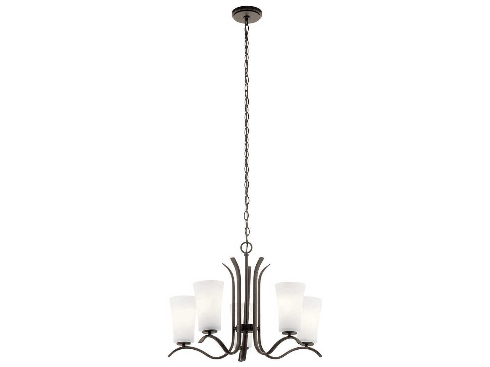 Kichler Armida 5-Light Olde Bronze Glass Bell Round Chandelier