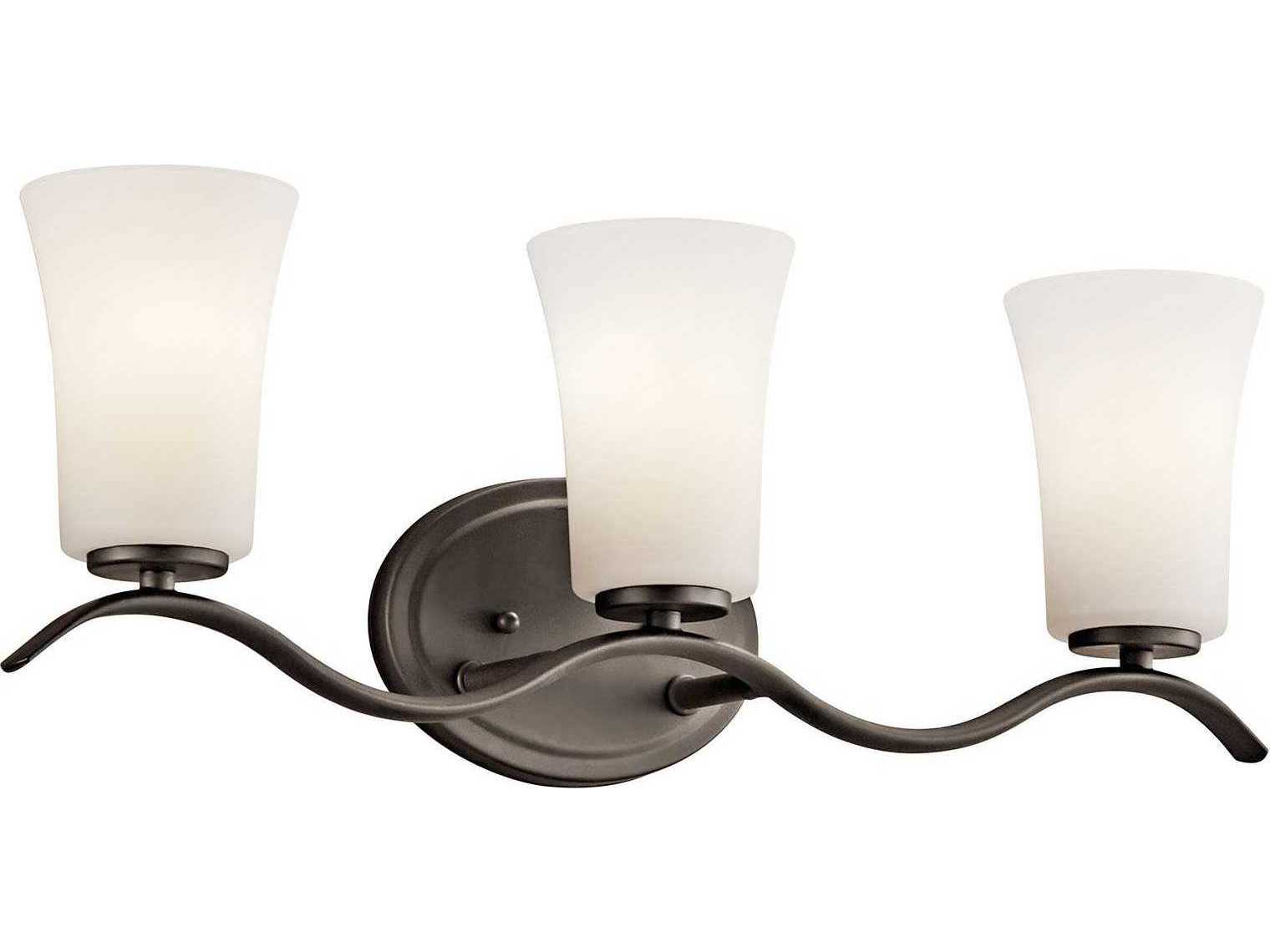 Kichler Armida 3-Light Olde Bronze Glass Vanity Light