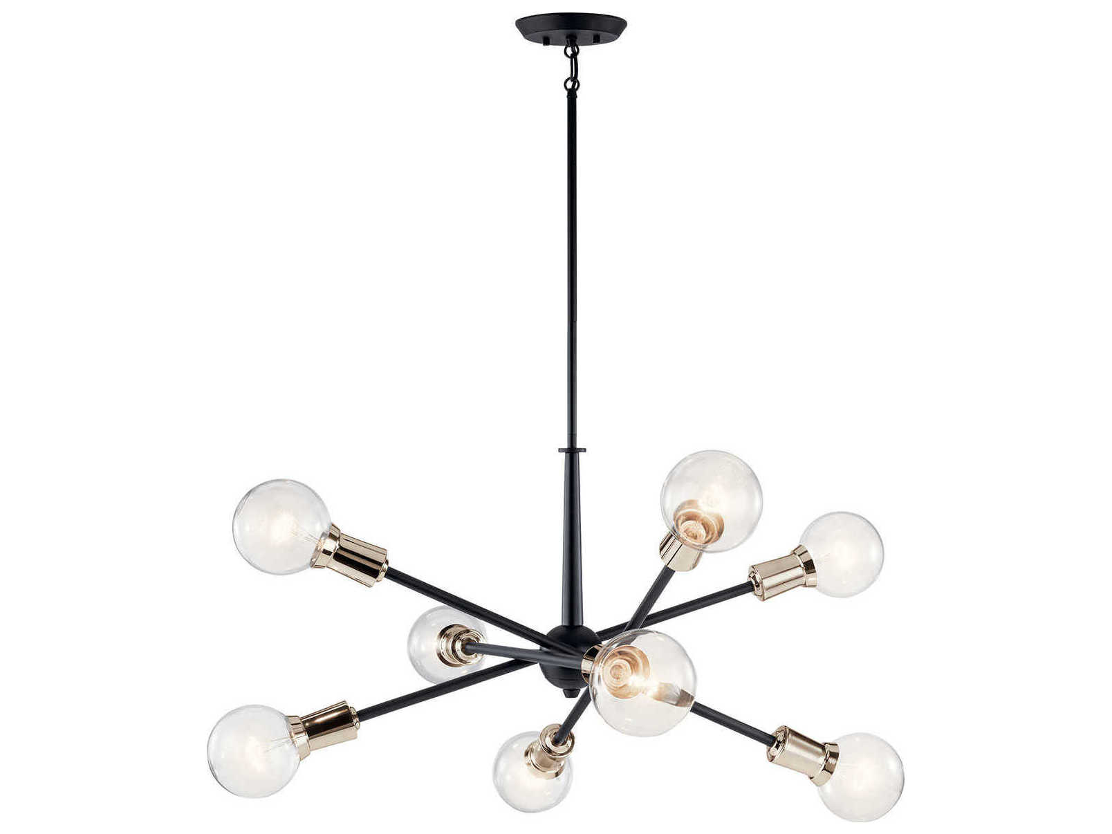 Kichler Armstrong 8-Light Black Geometric Globe Pendant