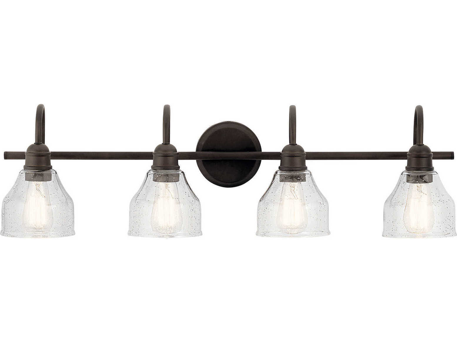 Kichler Avery 4-Light Olde Bronze Glass Vanity Light