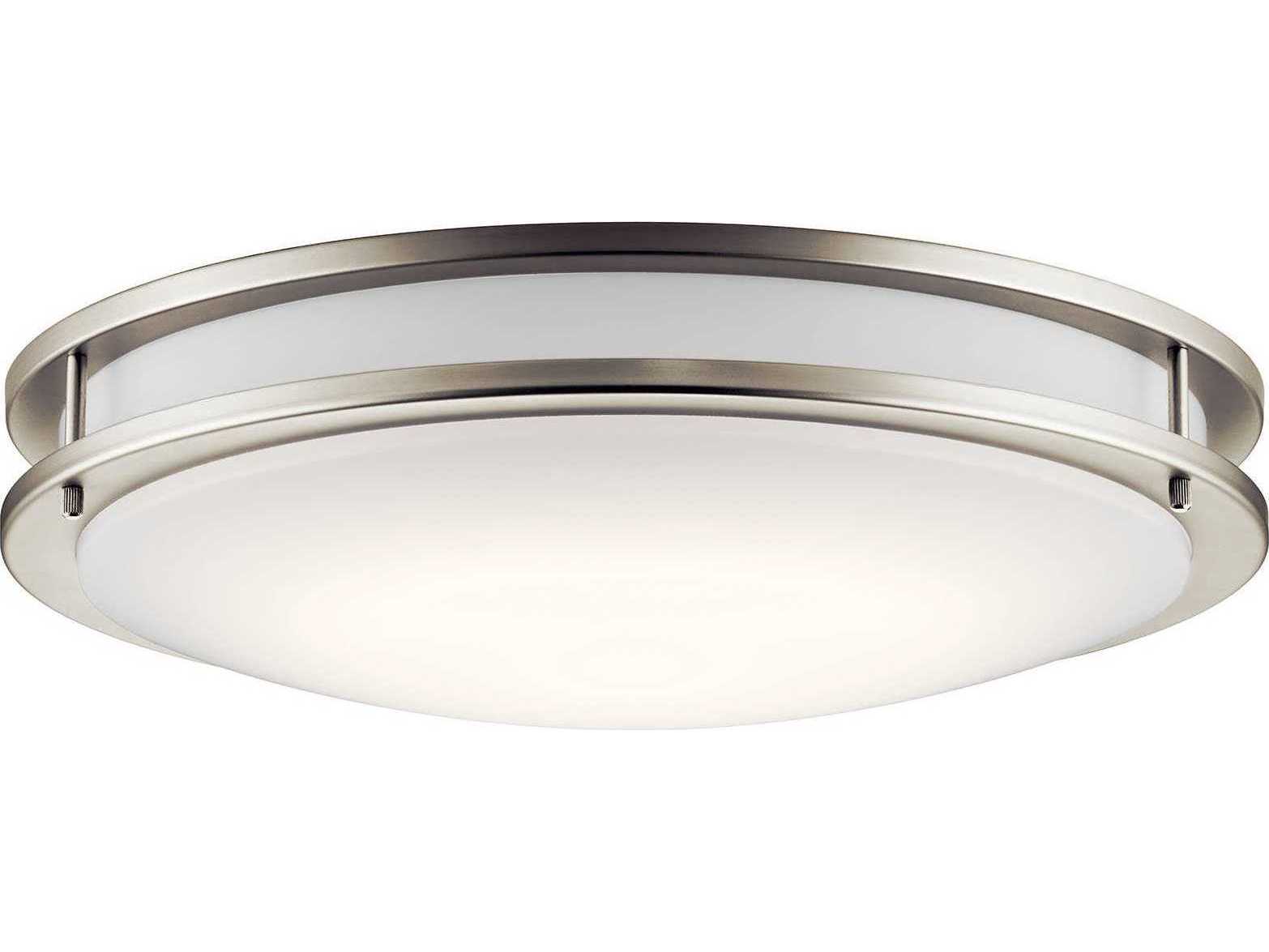 Kichler Avon 1-Light Brushed Nickel LED Round Flush Mount