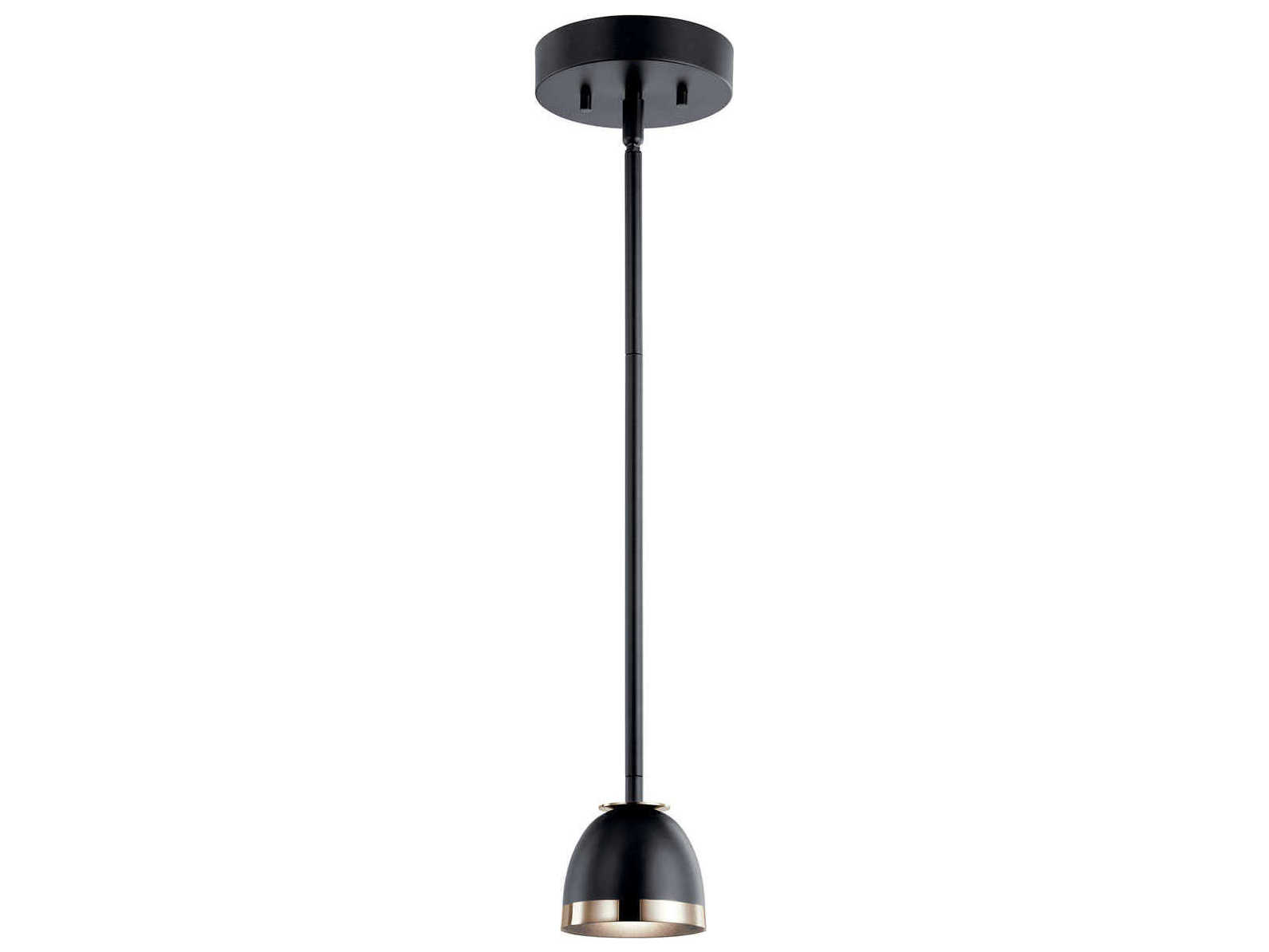 Kichler Baland 1-Light Black LED Bowl Dome Mini Pendant