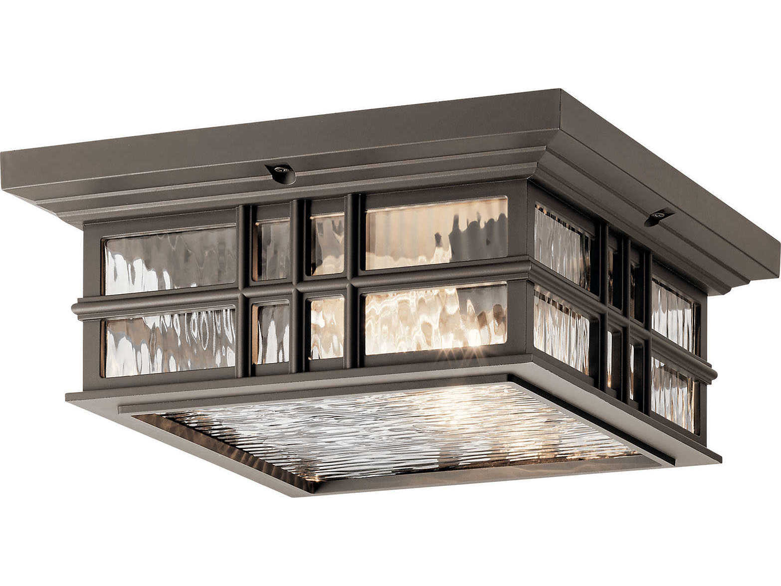 Kichler Beacon Square 2 - Light Glass Outdoor Ceiling Light