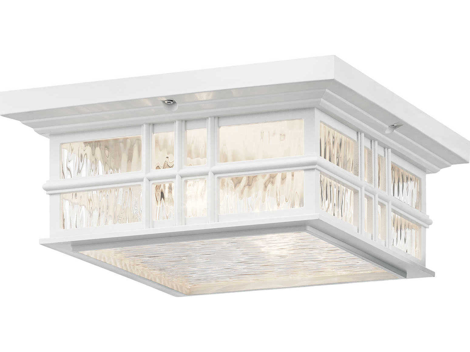 Kichler Beacon Square 2 - Light Glass Outdoor Ceiling Light