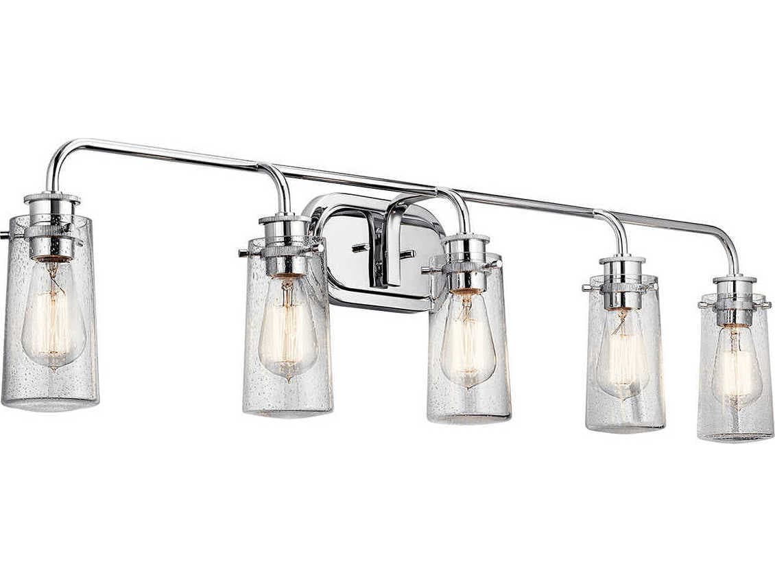 Kichler Braelyn 5-Light Chrome Glass Vanity Light