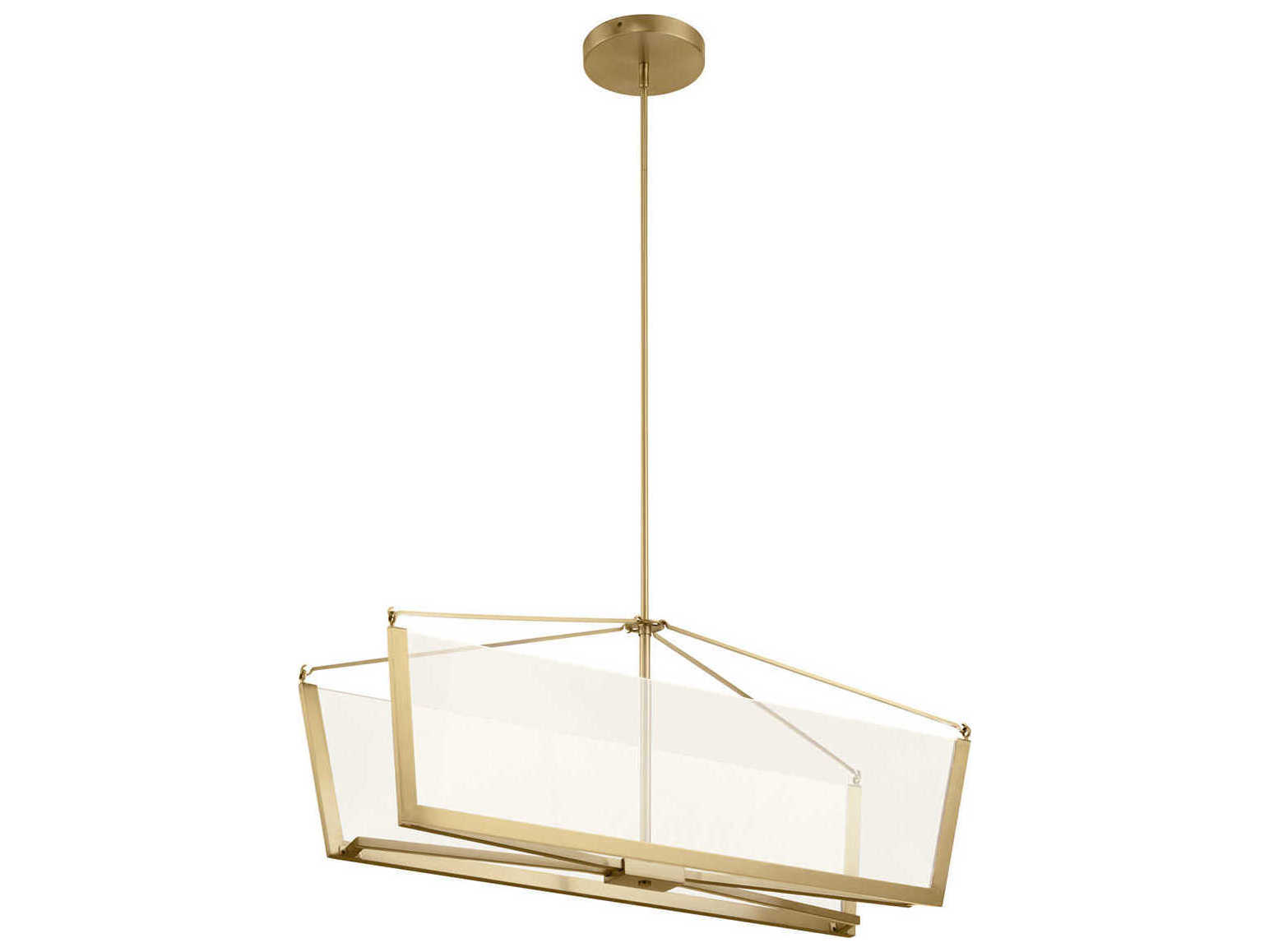 Kichler Calters Champagne Gold LED Geometric Island Pendant