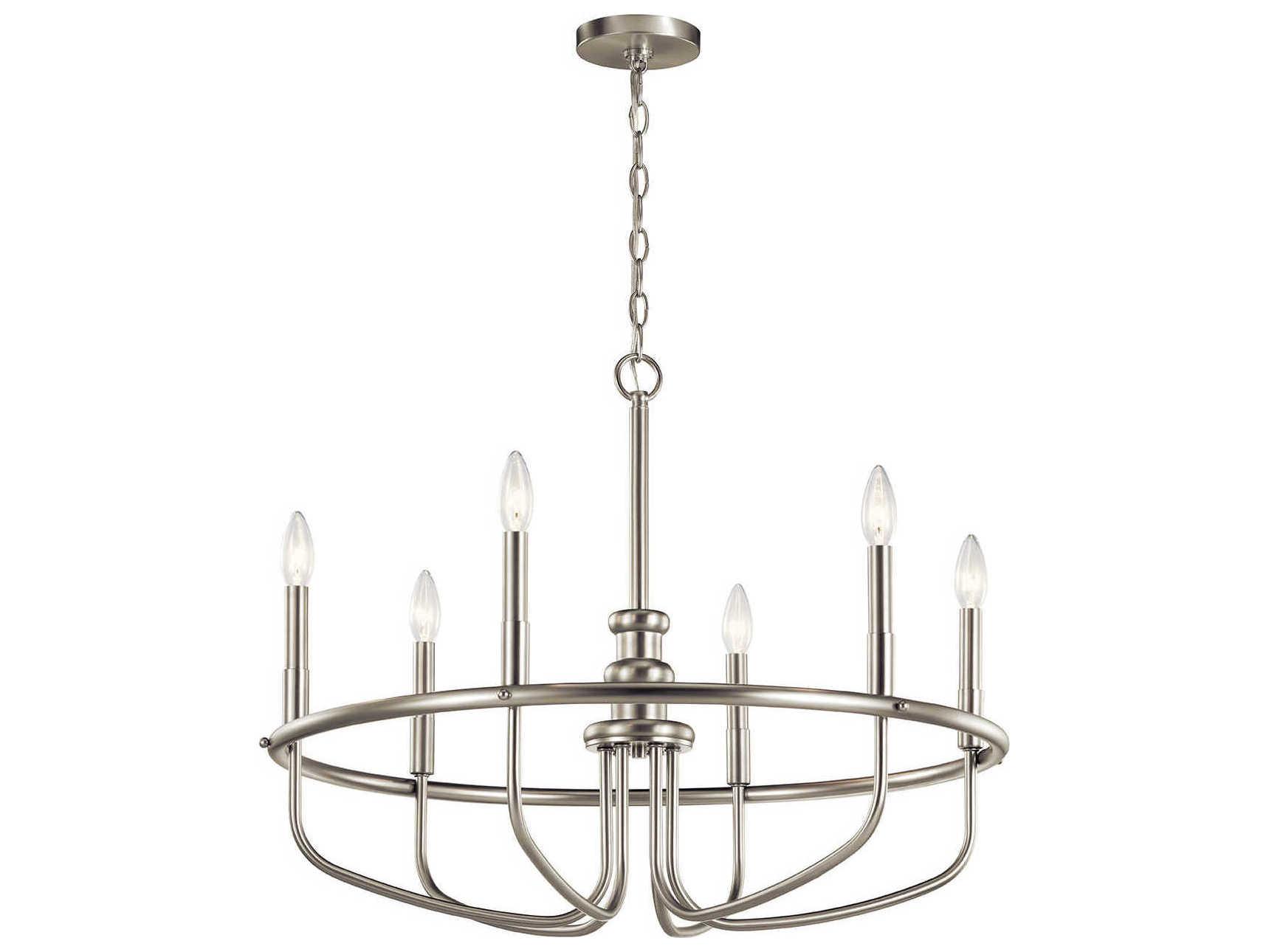Kichler Capitol Hill 6-Light Brushed Nickel Candelabra Chandelier