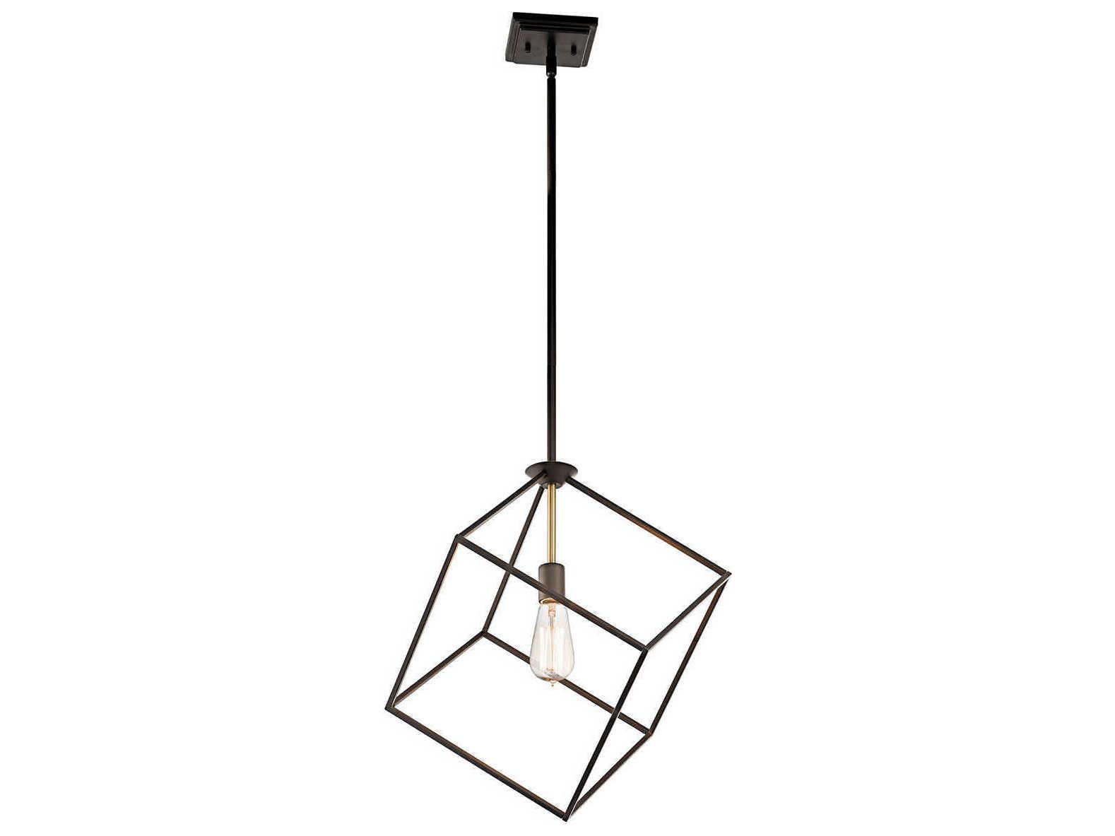 Kichler Cartone 1-Light Olde Bronze Geometric Pendant