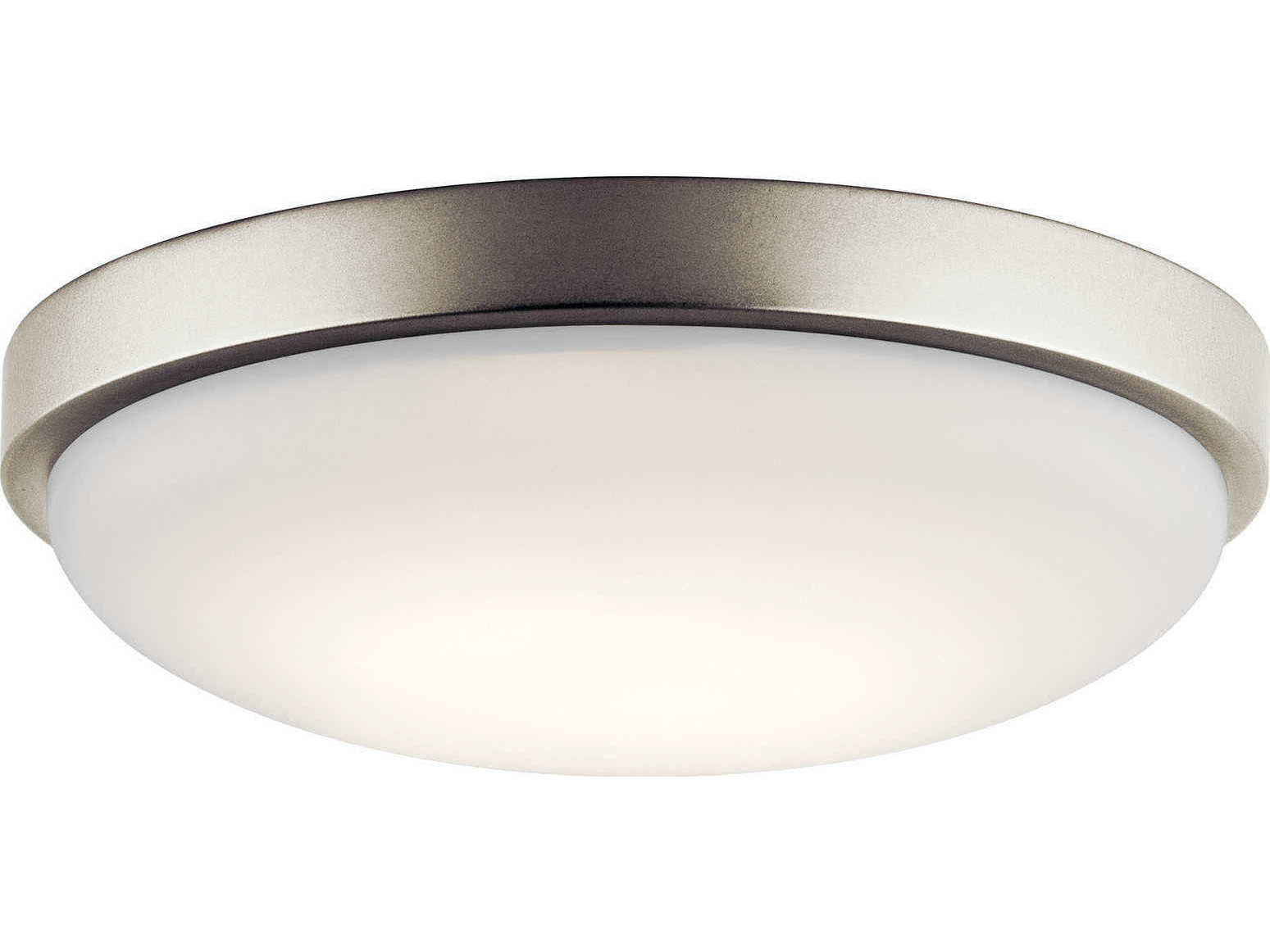 Kichler Ceiling Space 1-Light Brushed Nickel LED Bowl Round Flush Mount