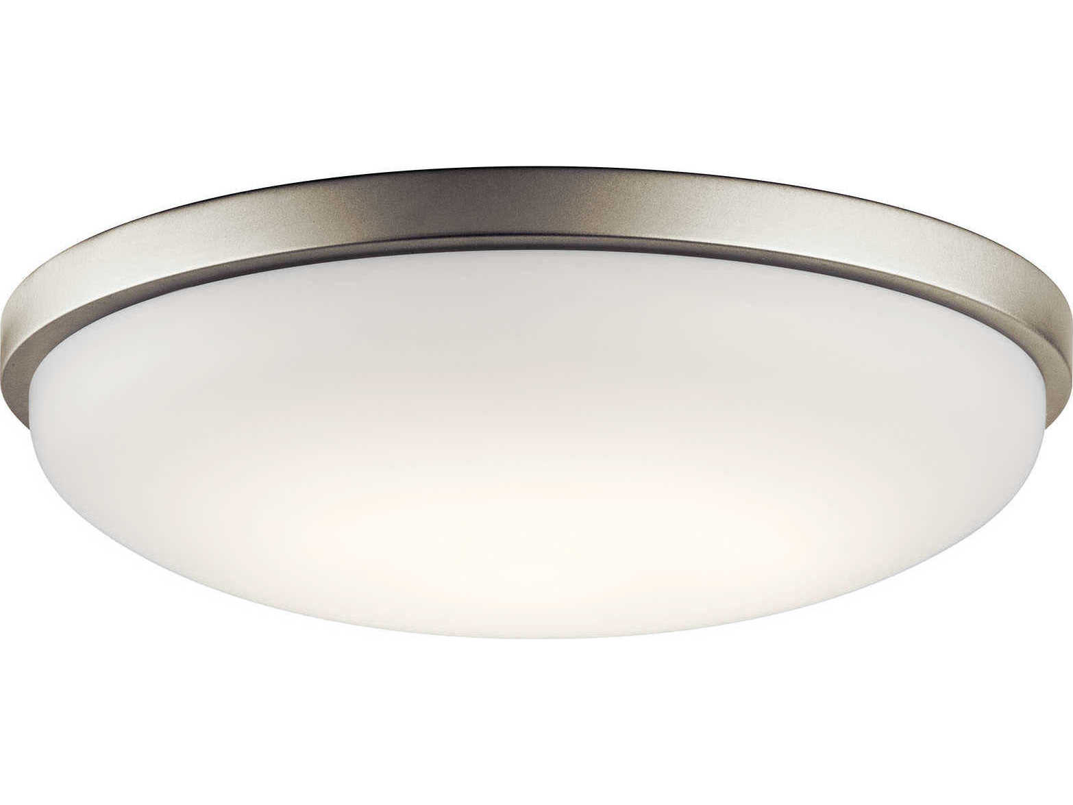 Kichler Ceiling Space 1-Light Brushed Nickel LED Bowl Round Flush Mount