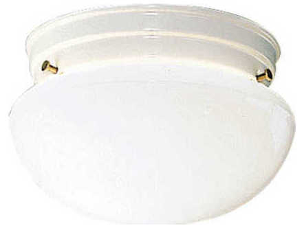 Kichler Ceiling Space 1-Light White Bowl Round Flush Mount