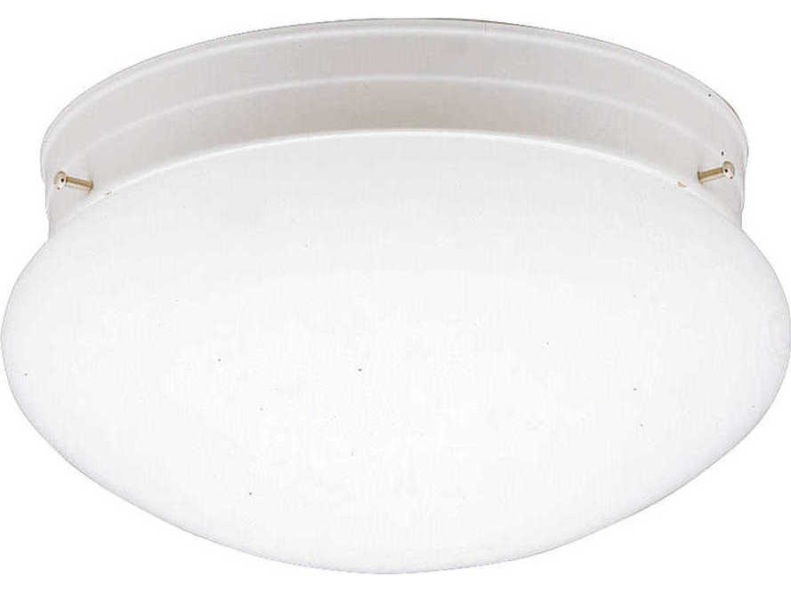 Kichler Ceiling Space 1-Light White Bowl Round Flush Mount