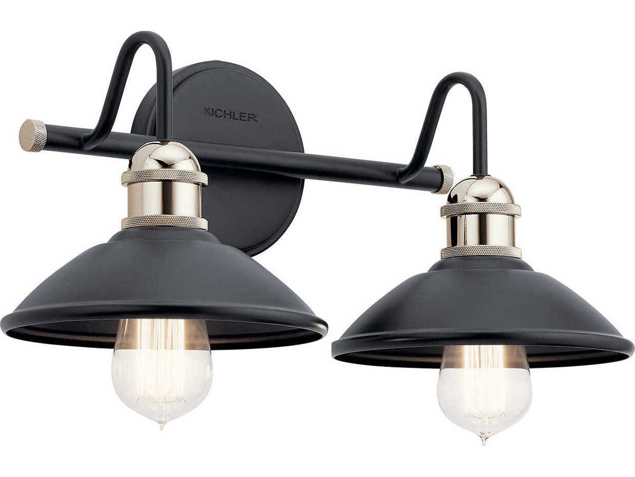 Kichler Clyde 2-Light Black Vanity Light