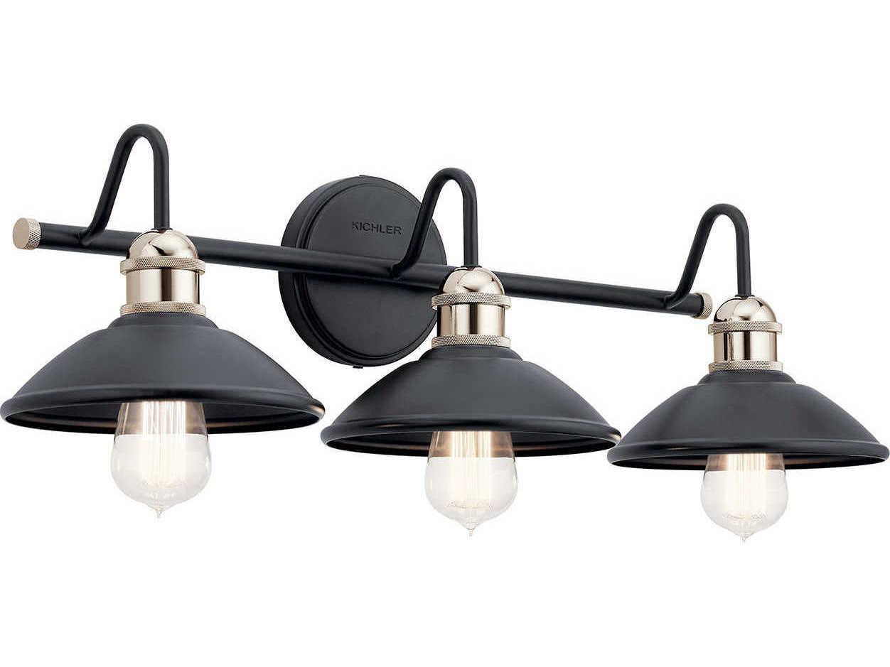 Kichler Clyde 3-Light Black Vanity Light
