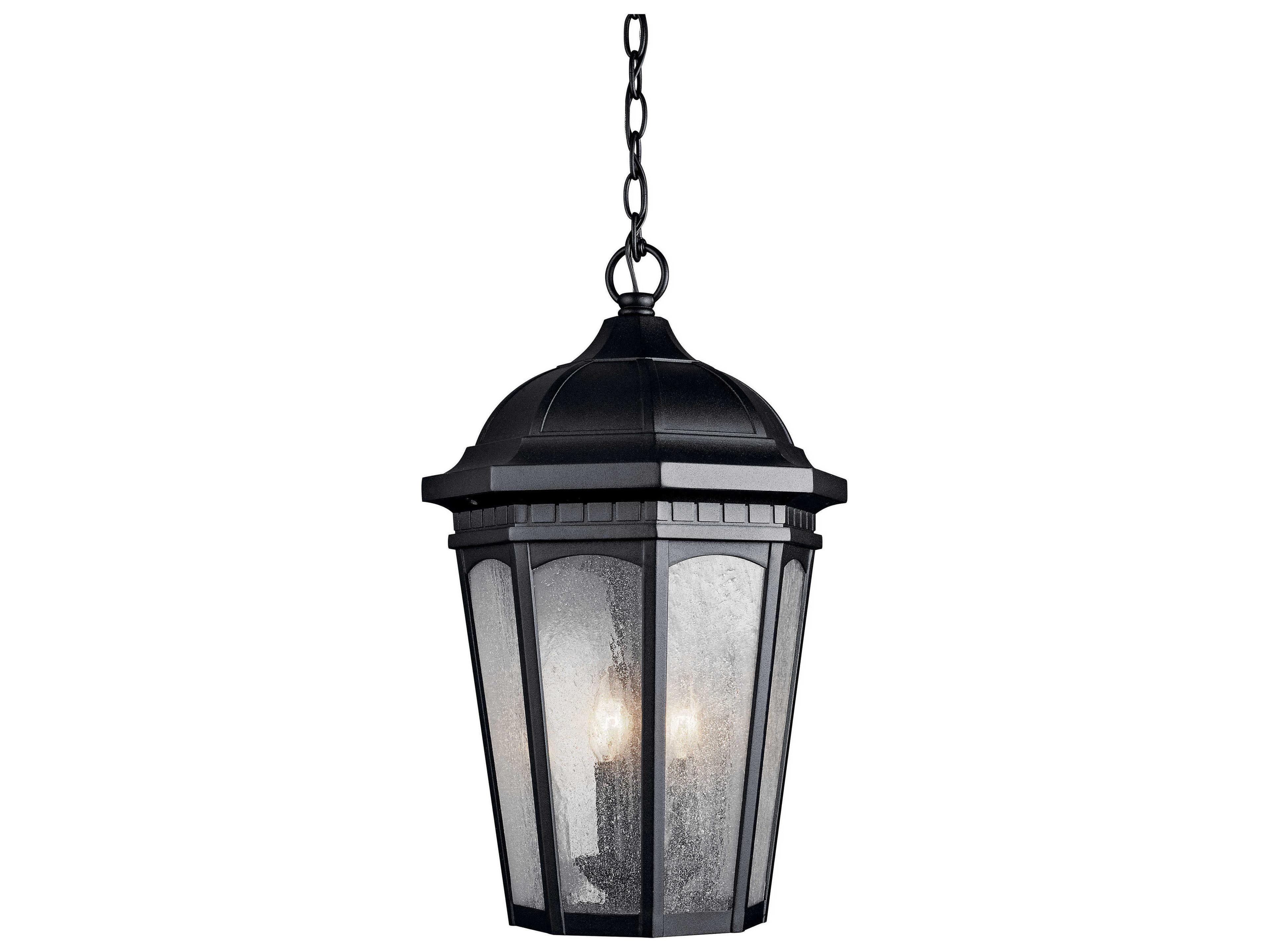 Kichler Courtyard 3 - Light Glass Outdoor Hanging Light