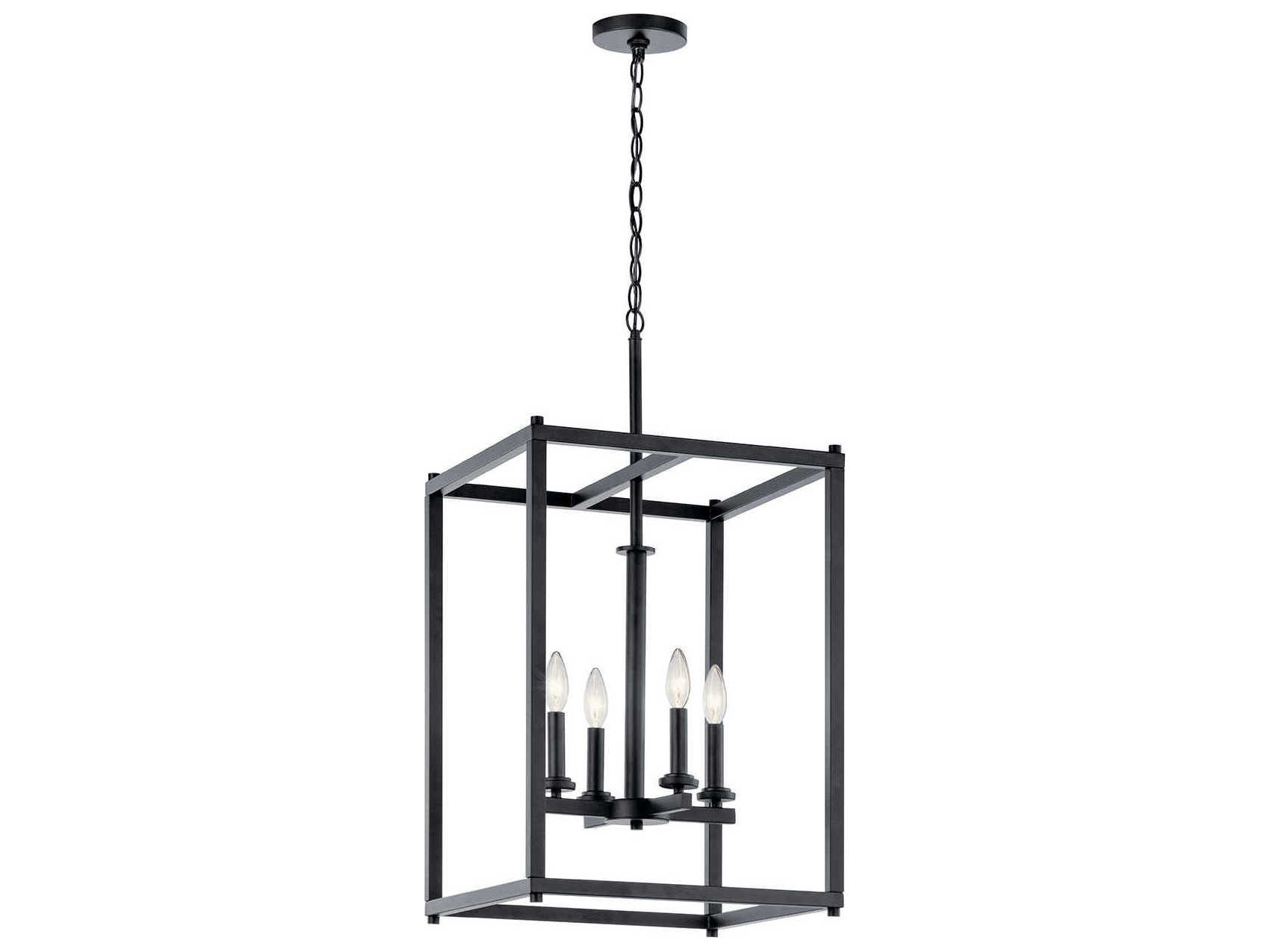 Kichler Crosby 4-Light Black Geometric Pendant