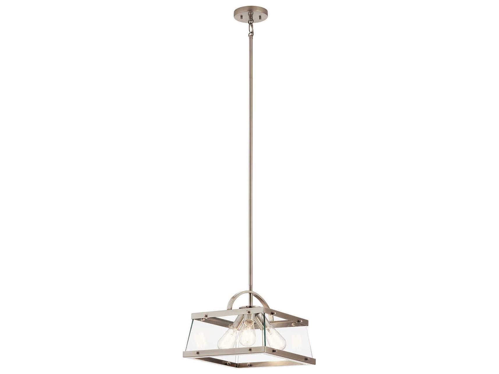 Kichler Darton 3-Light Classic Pewter Glass Empire Pendant
