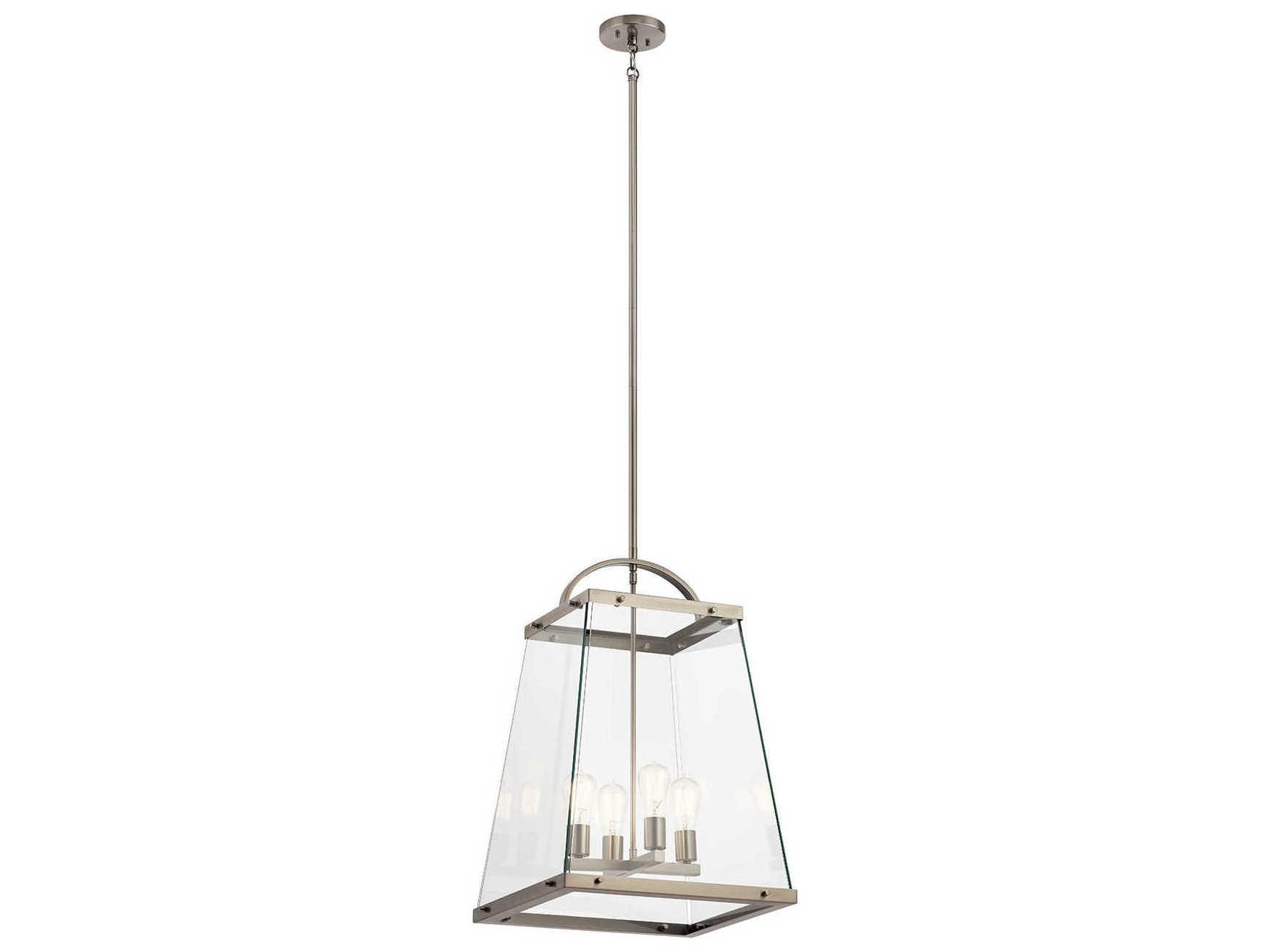 Kichler Darton 4-Light Classic Pewter Glass Pendant