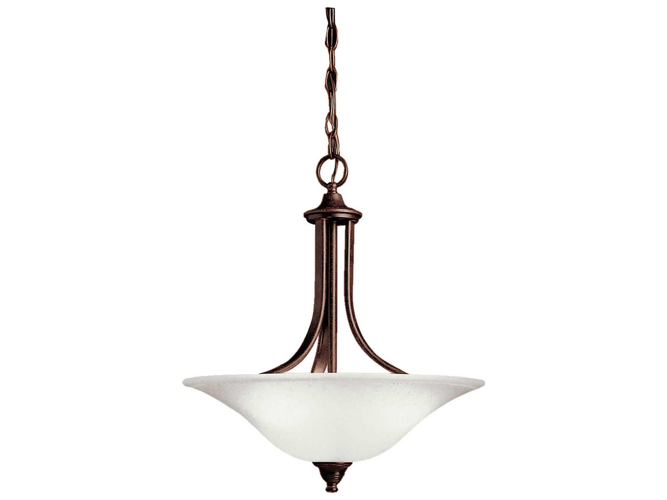 Kichler Dover 3-Light Tannery Bronze Glass Bowl Pendant