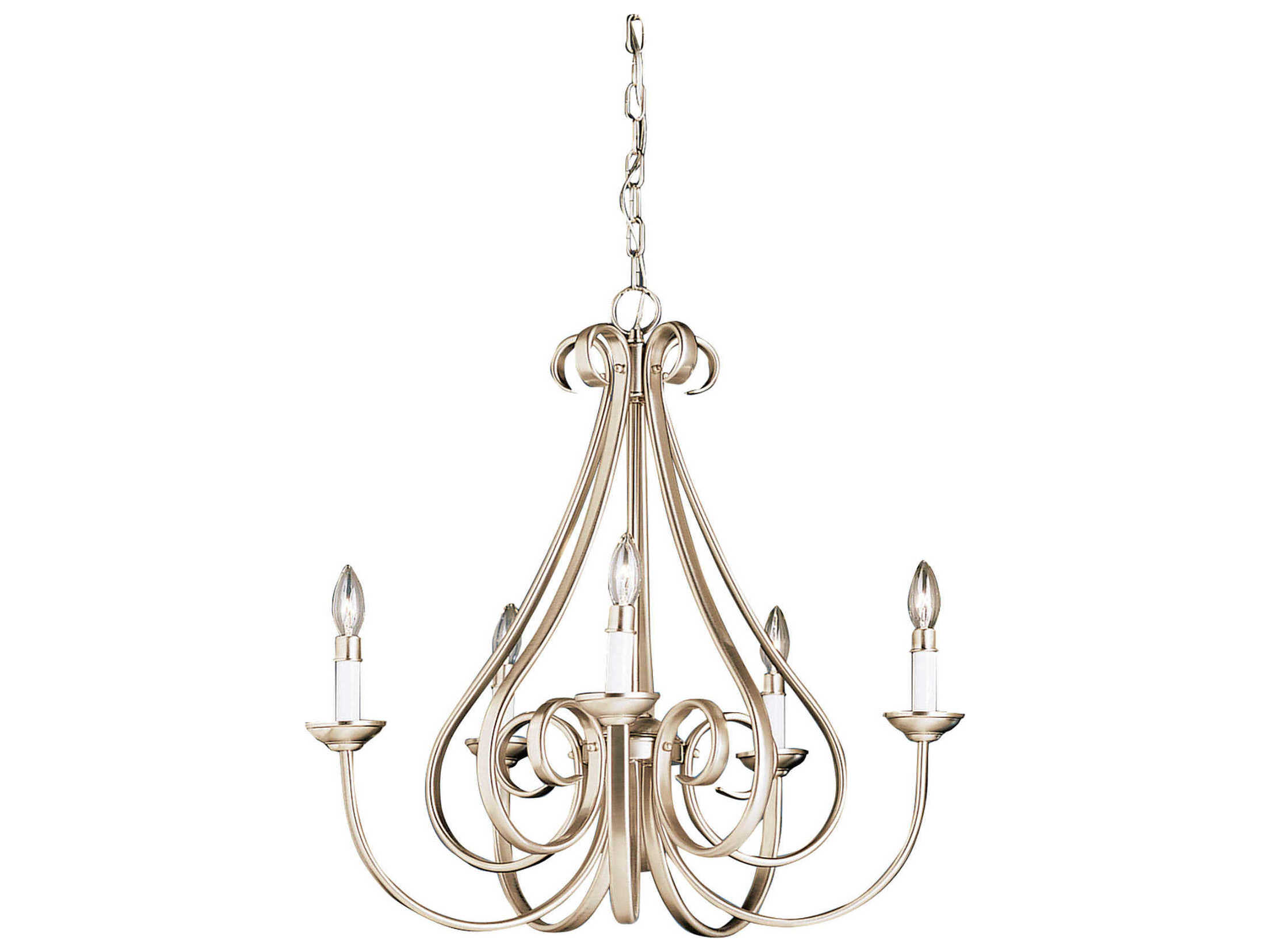 Kichler Dover 5-Light Brushed Nickel Candelabra Chandelier