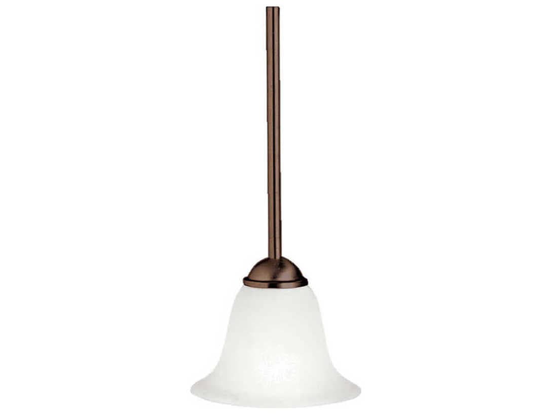 Kichler Dover 1-Light Tannery Bronze Glass Bell Mini Pendant