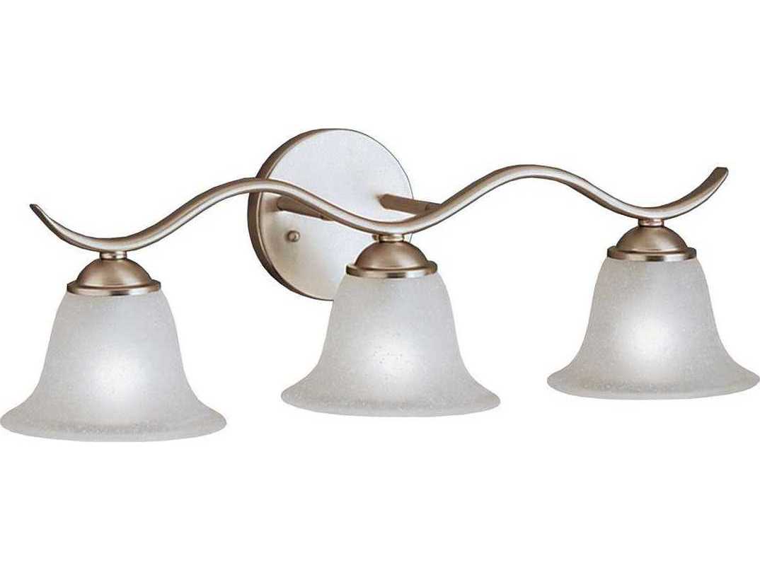 Kichler Dover 3-Light Brushed Nickel Glass Vanity Light