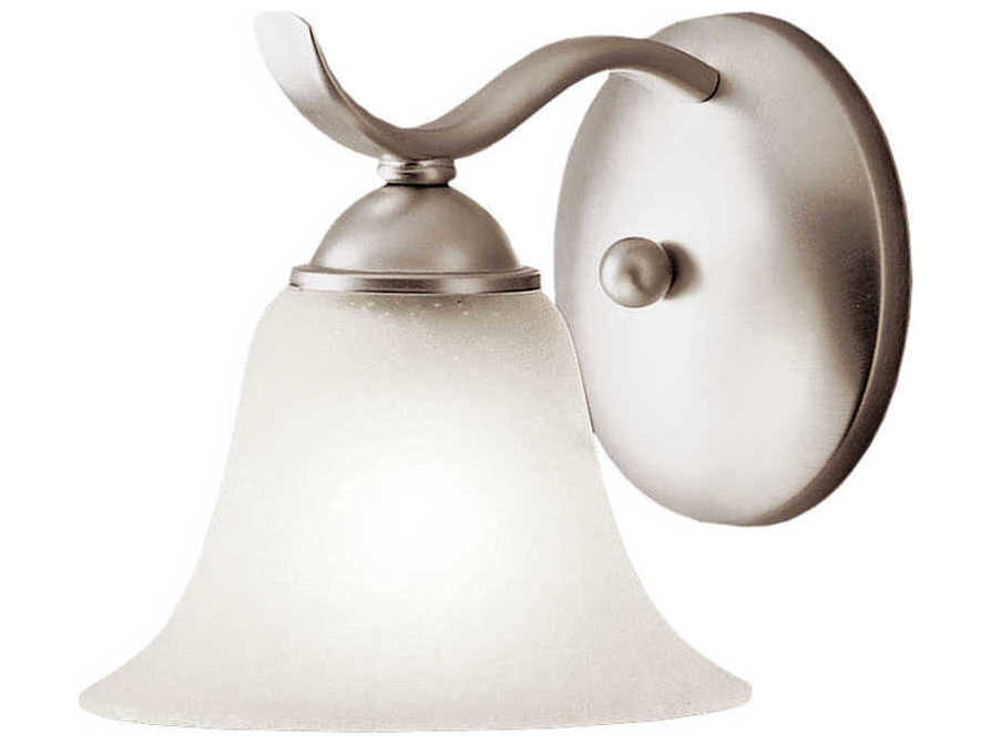Kichler Dover 1-Light Brushed Nickel Glass Wall Sconce